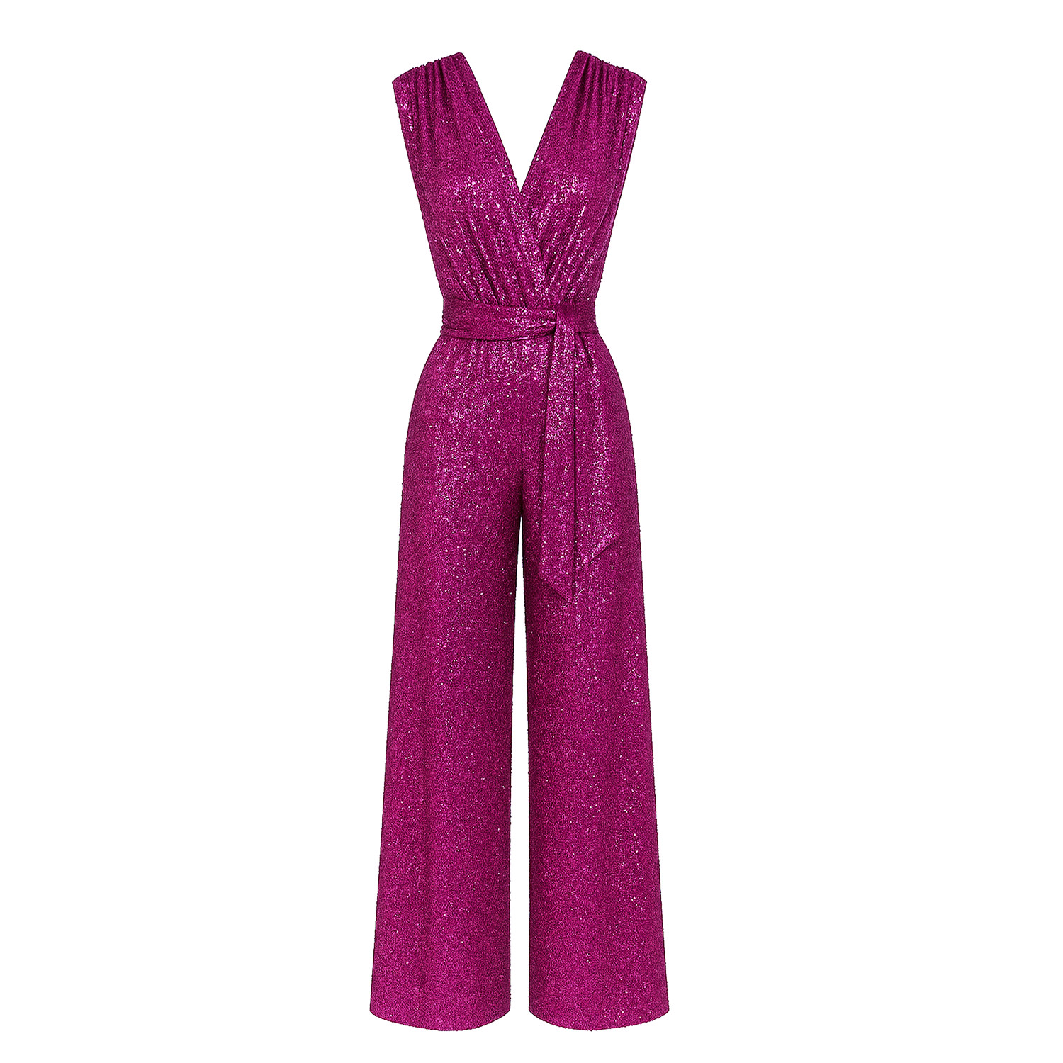 Richa Sharma Women's Purple / Pink / Silver Handmade Pleated Jumpsuit - Luxury Evening Wear In Purple