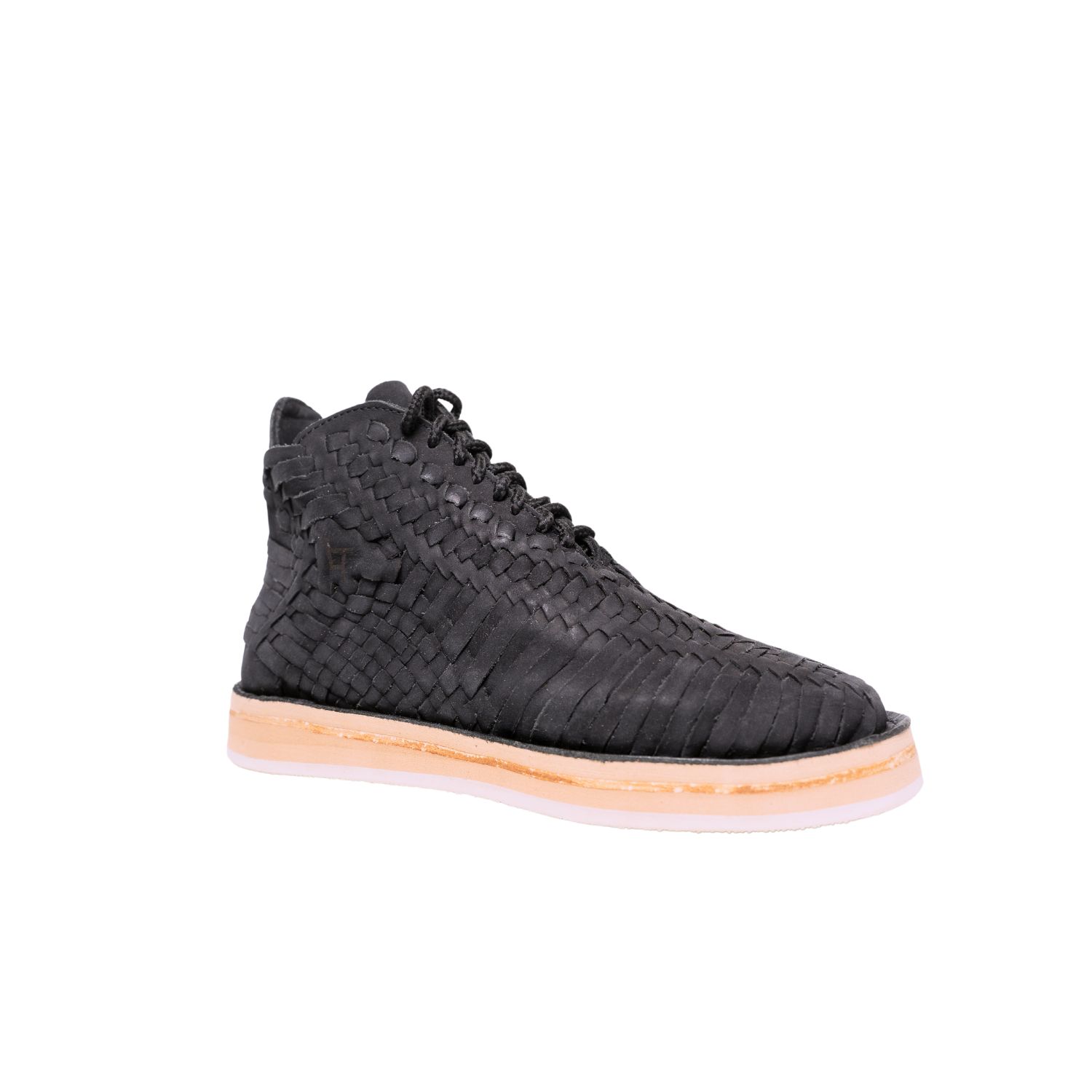 Locklear Thomas Men's Black / Neutrals Calle Handmade Huarache Boot In Black In Black