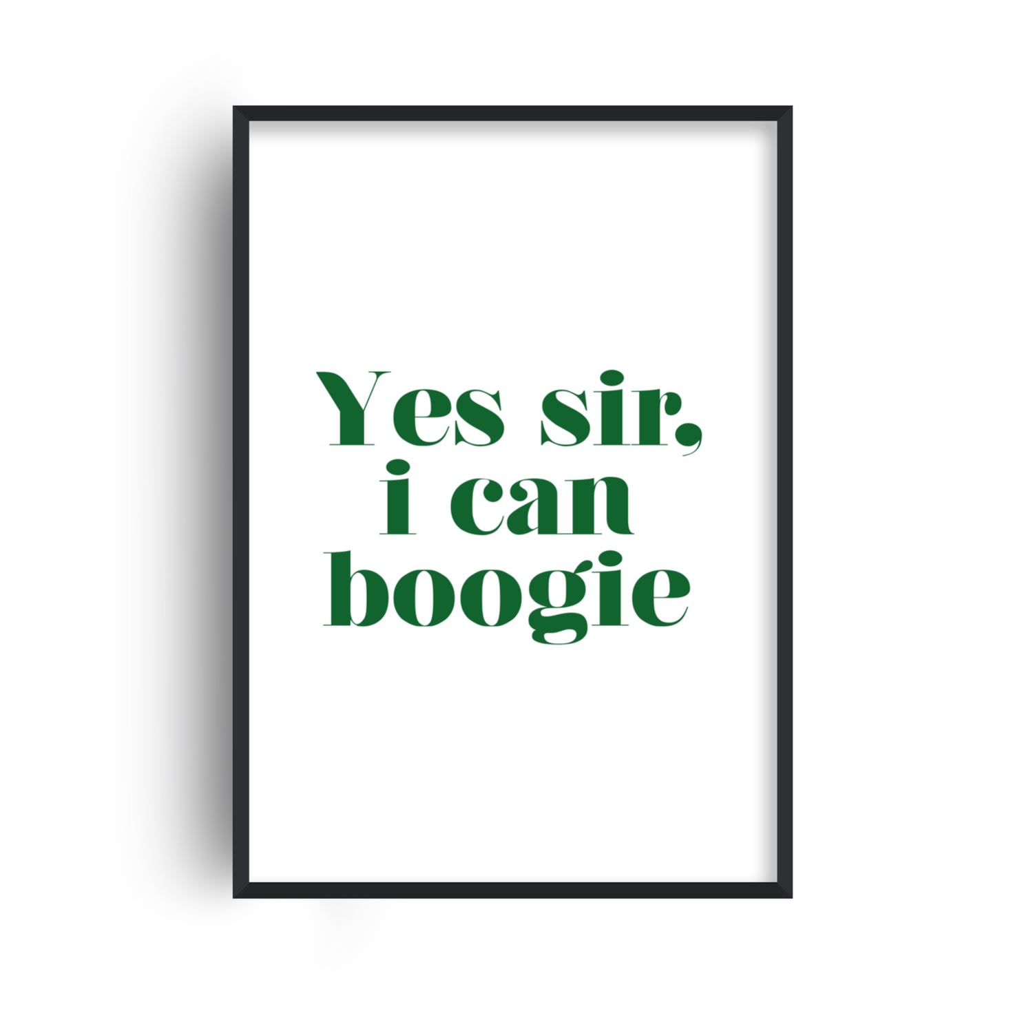 Fanclub Green / White Yes Sir I Can Boogie Giclée Art Print A2 In Multi
