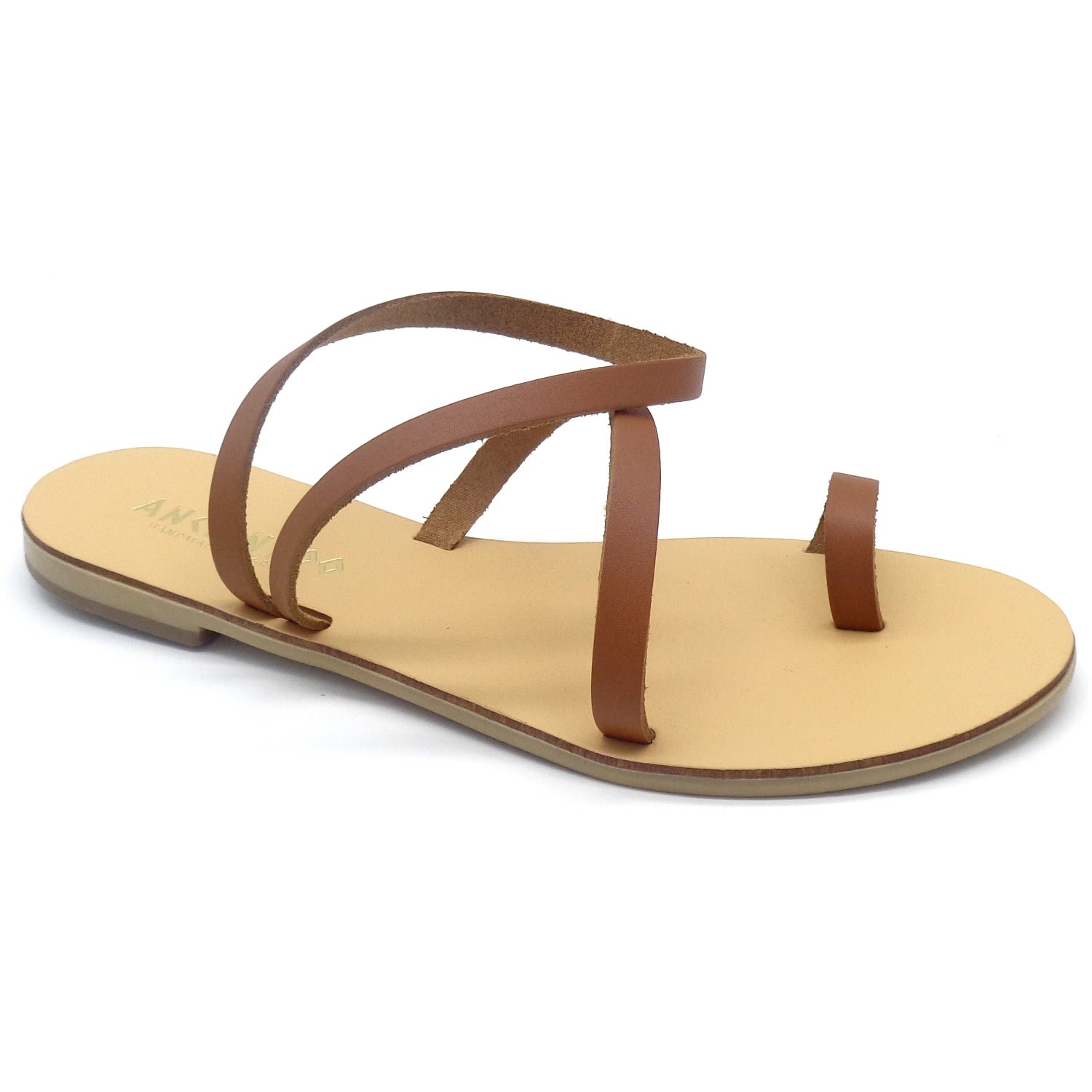 Women’s Brown Toe Ring Sandals Mania Tan 5 Uk Ancientoo