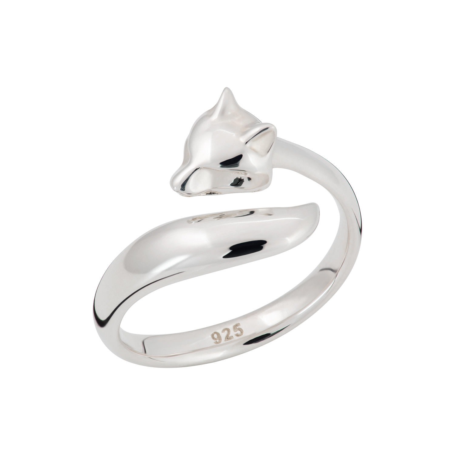 Women’s Sterling Silver Adjustable Fox Ring Lily Charmed