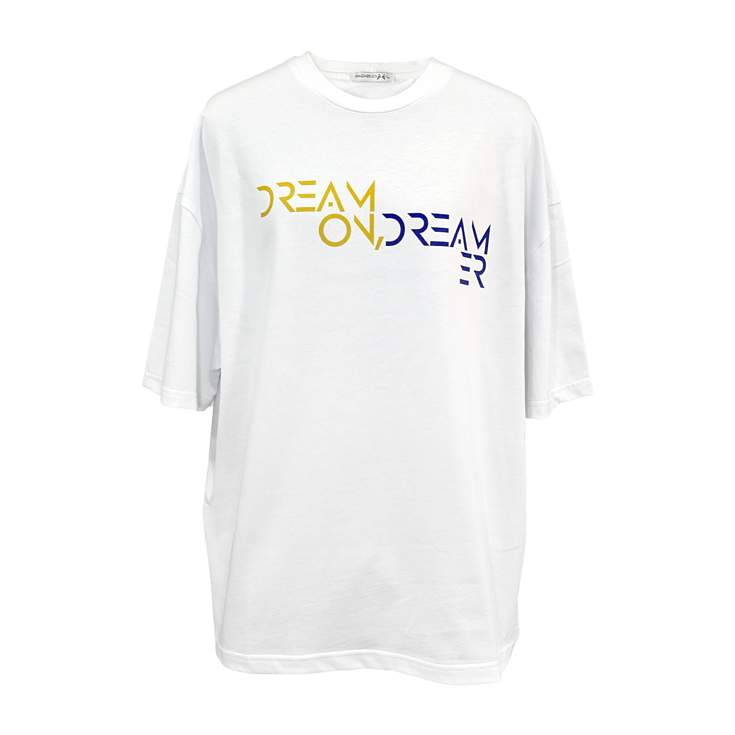 Maison Bogomil Men's Blue / Yellow / Orange T-shirt Dream On Dreamer In Blue And Yellow In Blue/yellow/orange