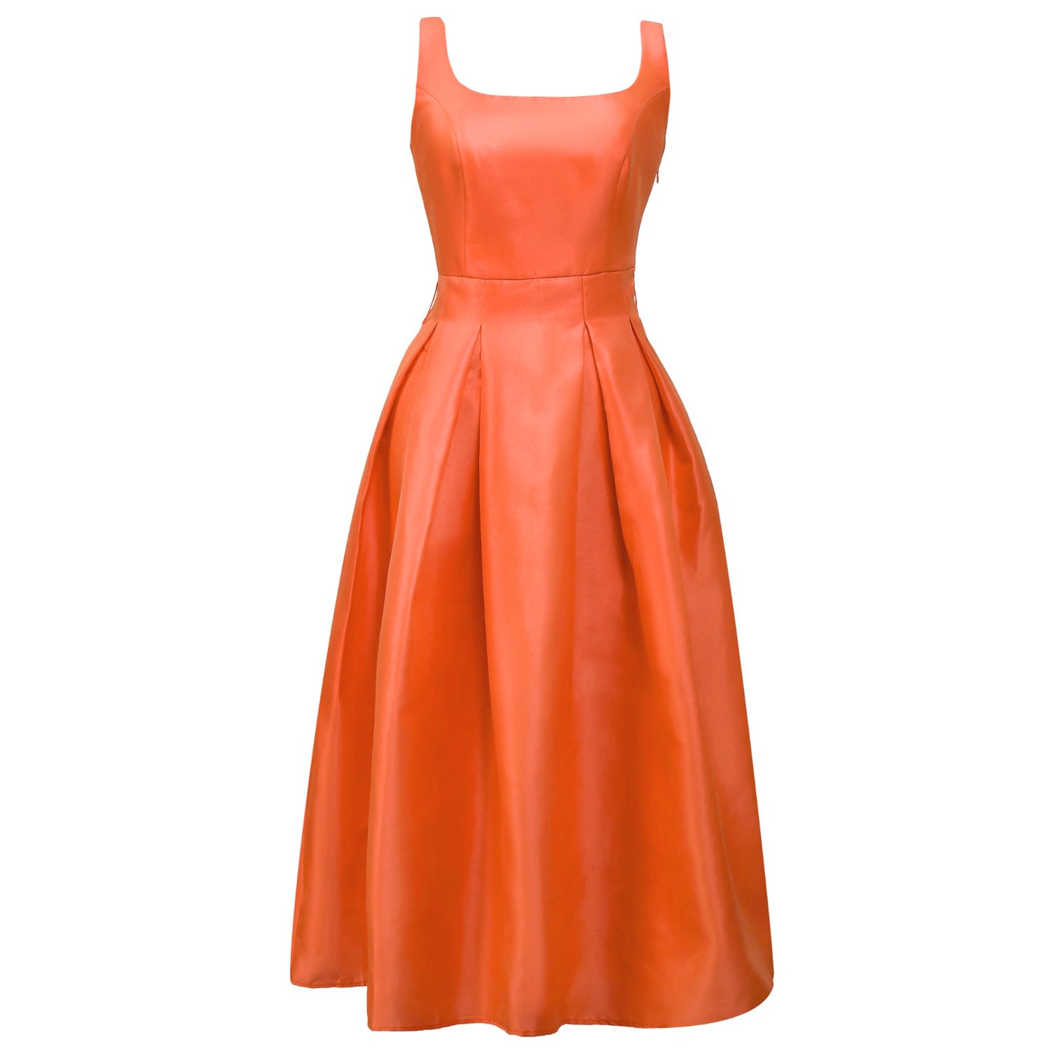 Smart And Joy Women's Yellow / Orange Taffeta Fit-and-flare Cocktail Dress In Yellow/orange