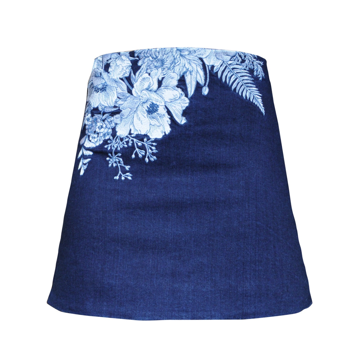 Women’s White / Blue White Fern Miniskirt Small My Pair of Jeans