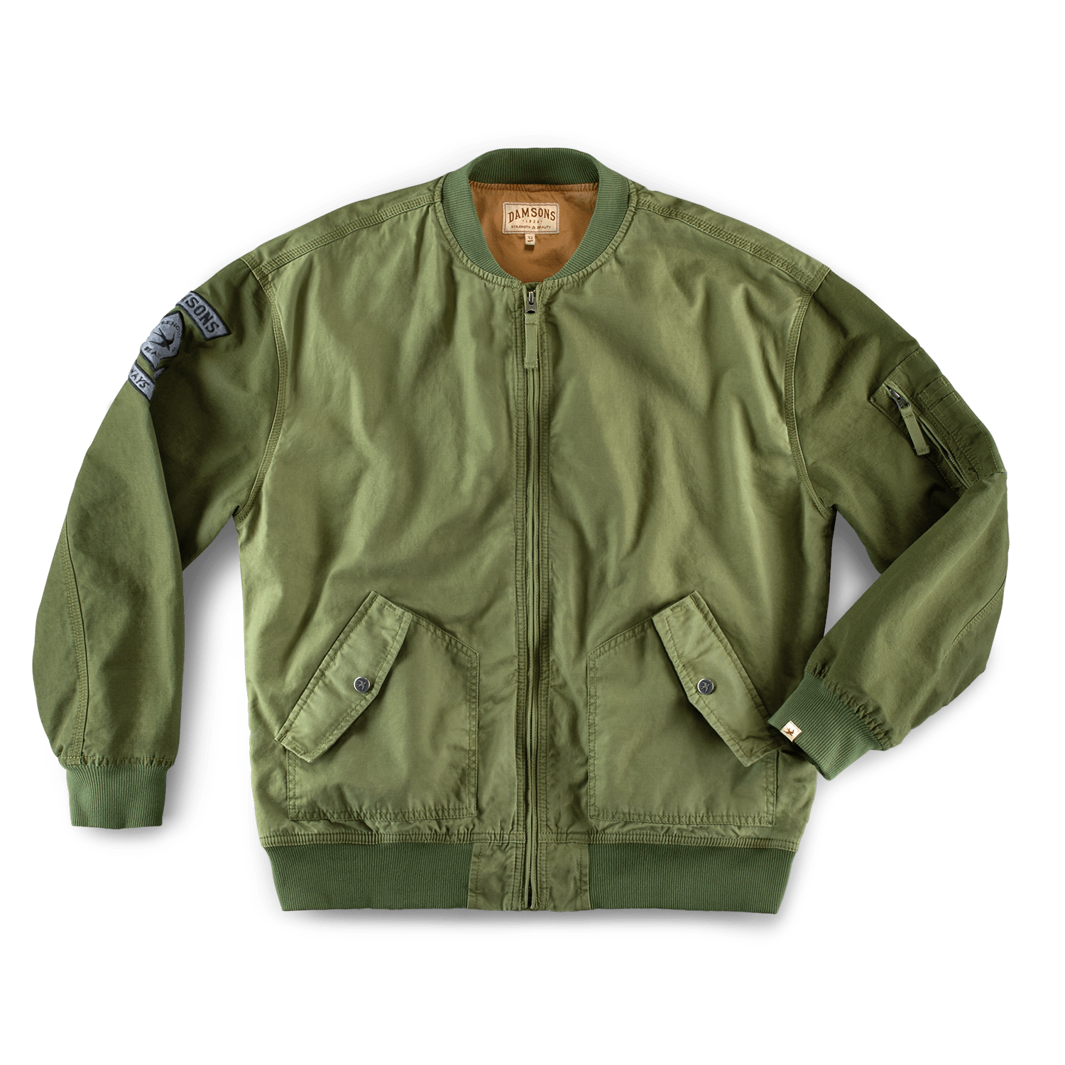 &sons Trading Co Women's Damsons Cali Bomber Jacket Army Green In Green