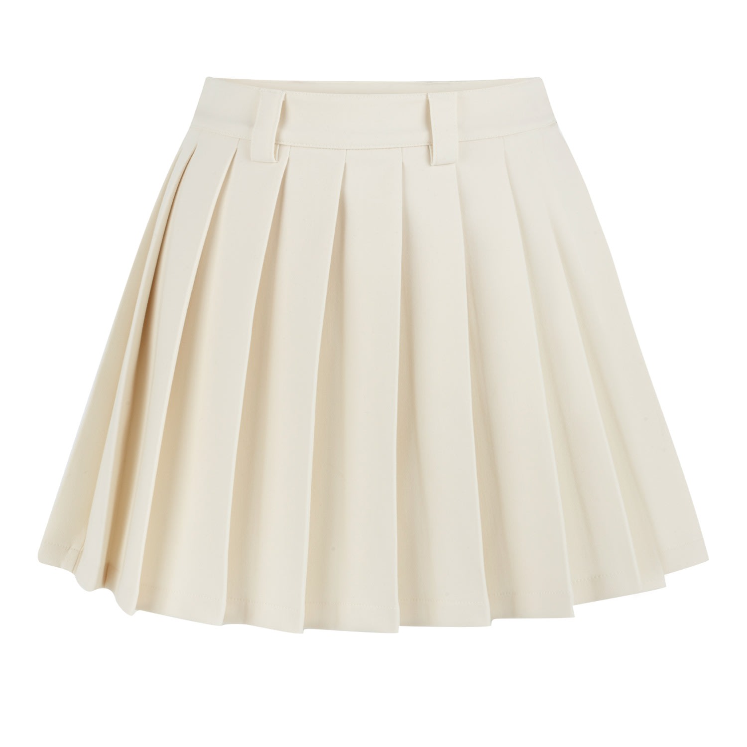 Feel The Lotus Women's White Jeanne Pleated Skirt In White
