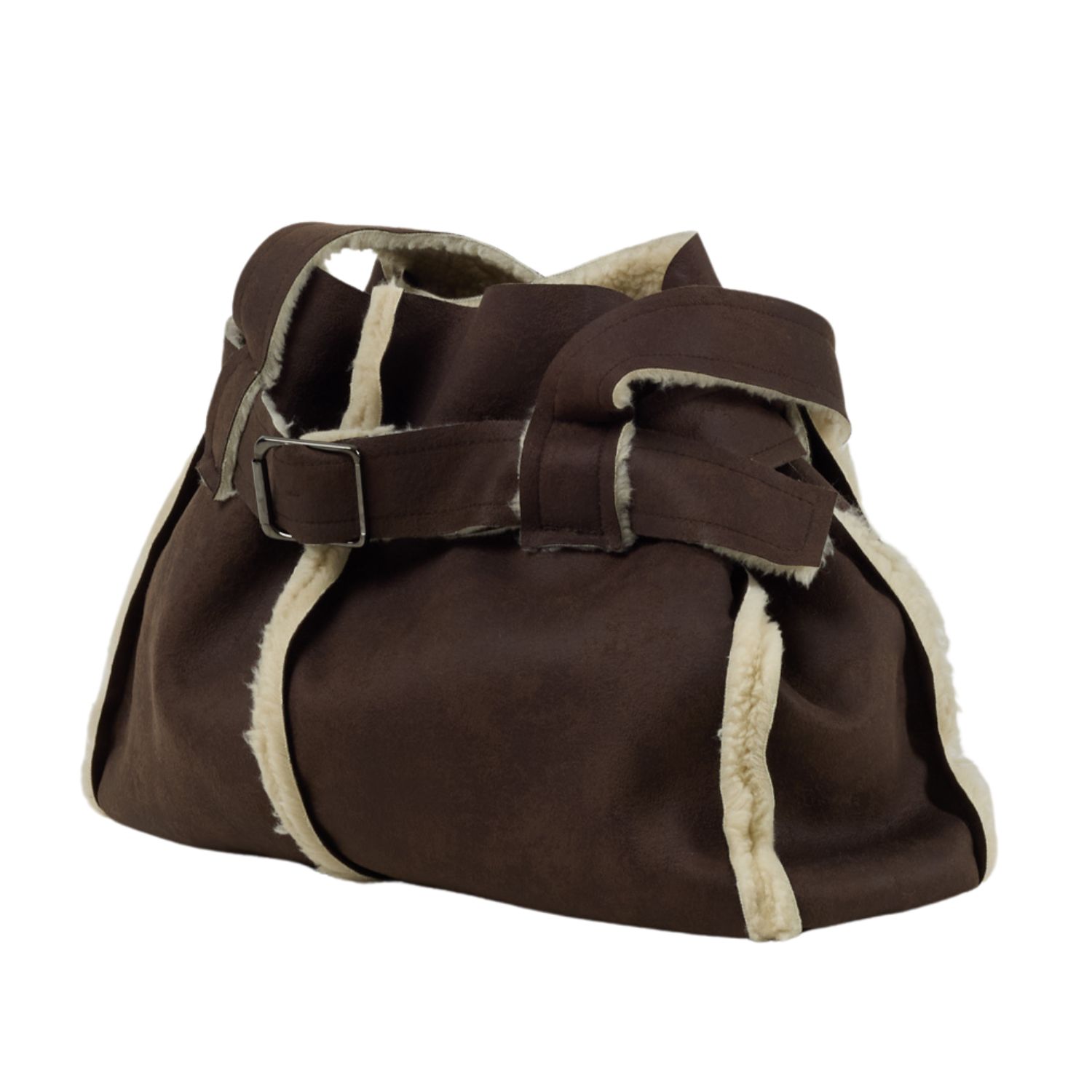 Guaja. Studio Women's Brown Shopper Bag - Vegan Suede Leather In Brown