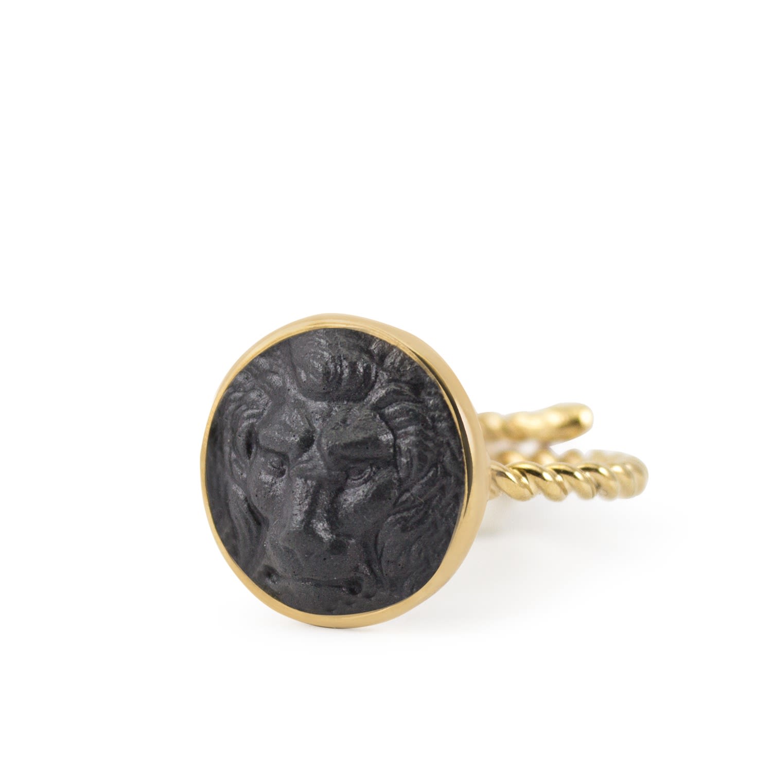 Women’s Gold Lion Cameo Ring Vintouch Italy