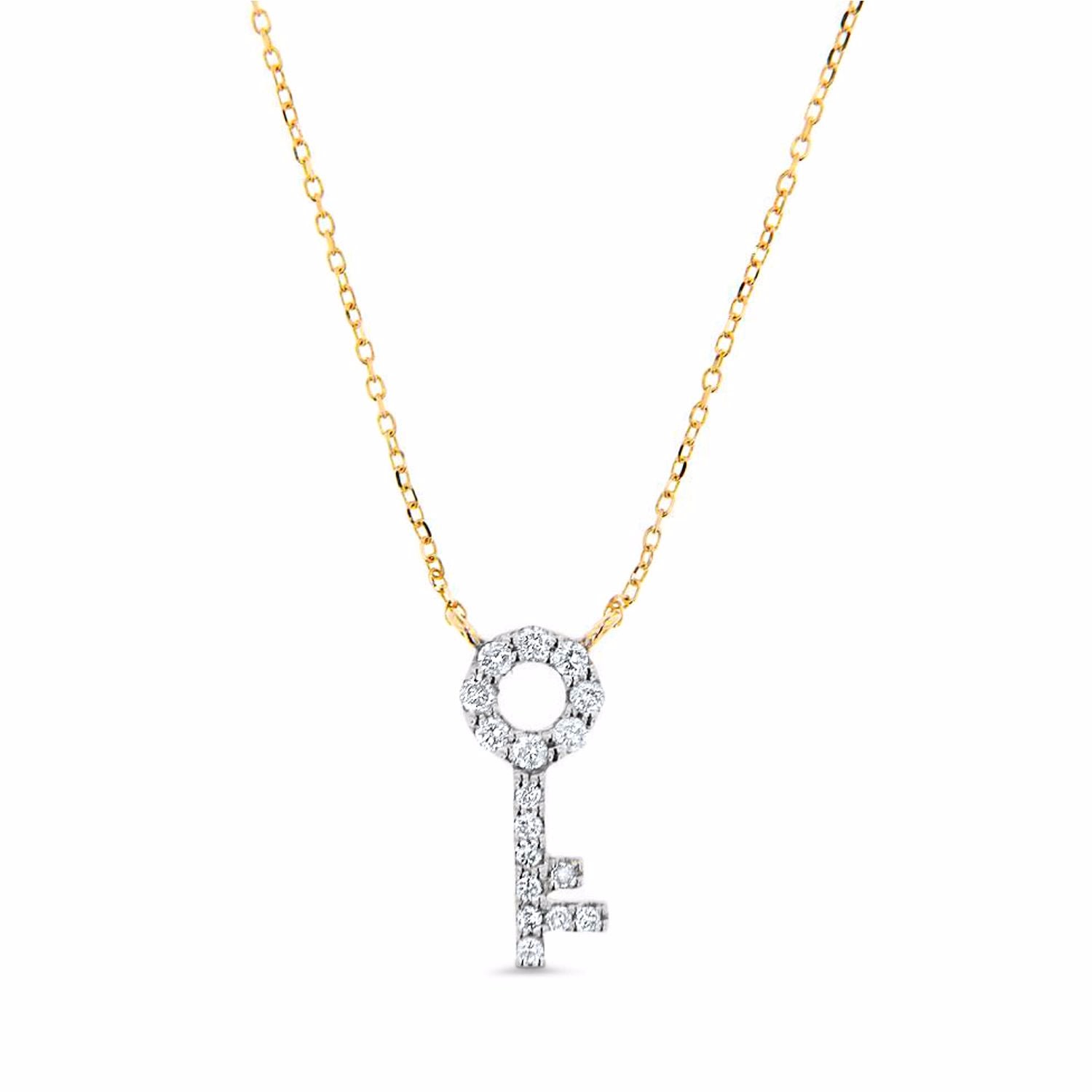 Women’s Key Necklace 14K Yellow Gold Cosanuova