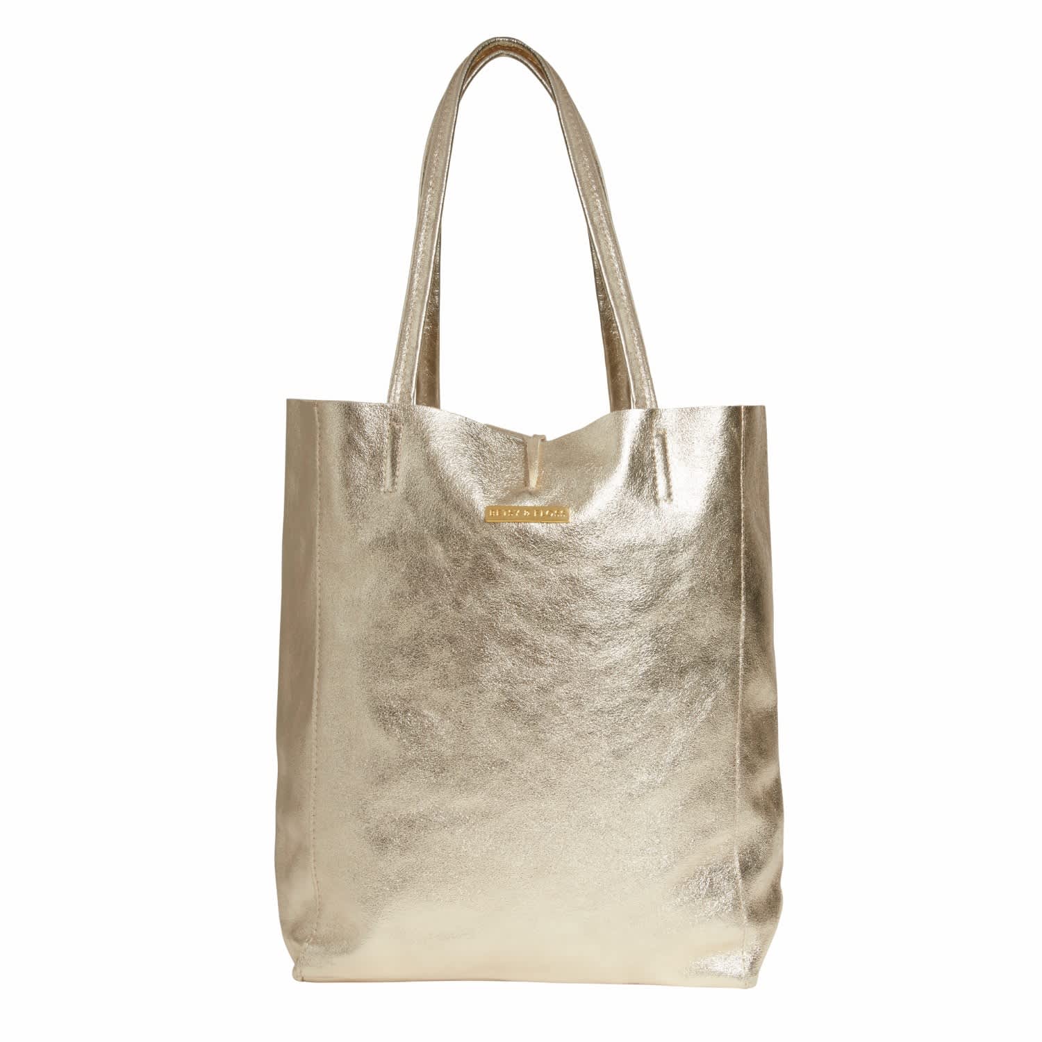 gold tote bag