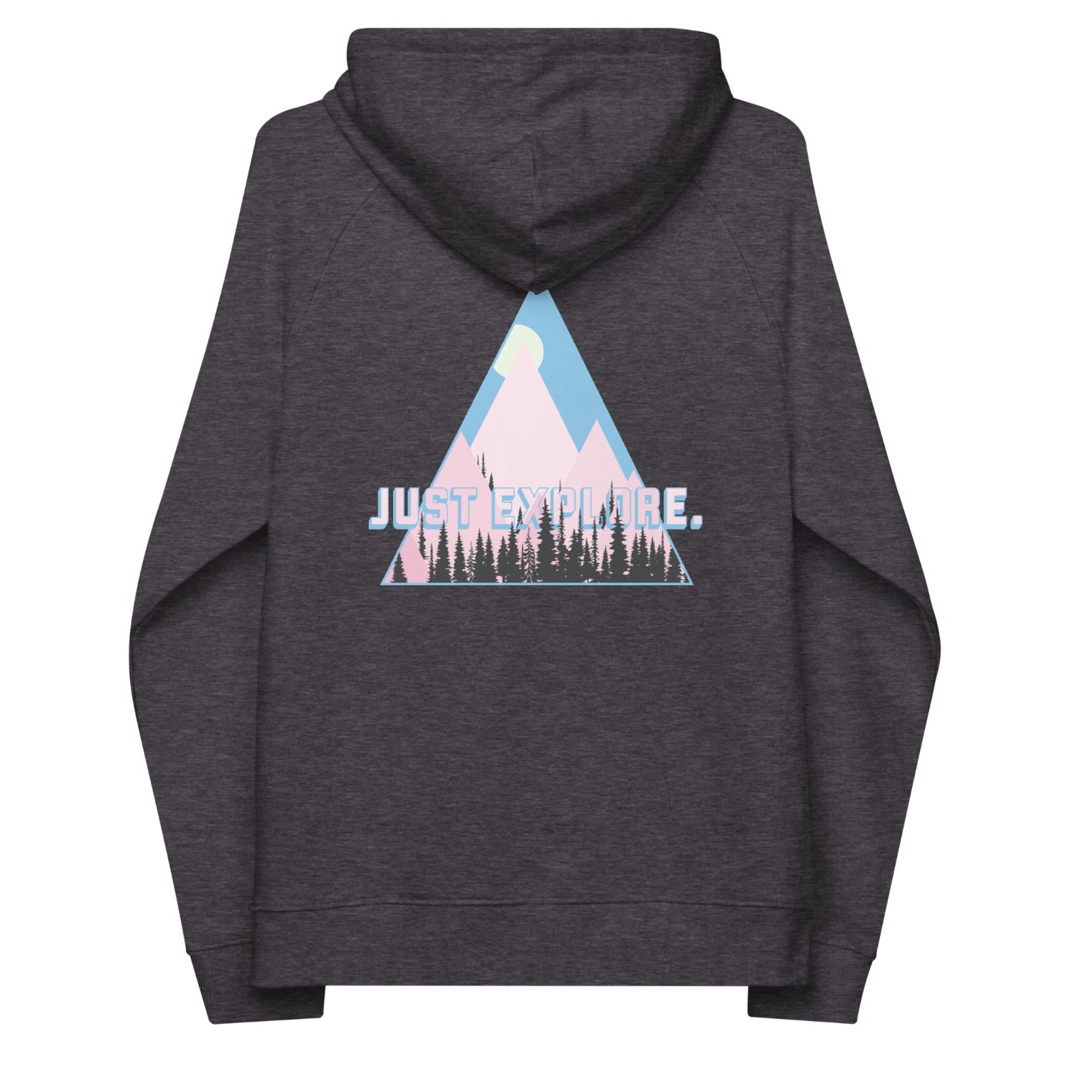 Anchor & Crew Grey Charcoal Melange Just Explore. Seeker Organic Cotton Raglan Hoodie - Men In Grey
