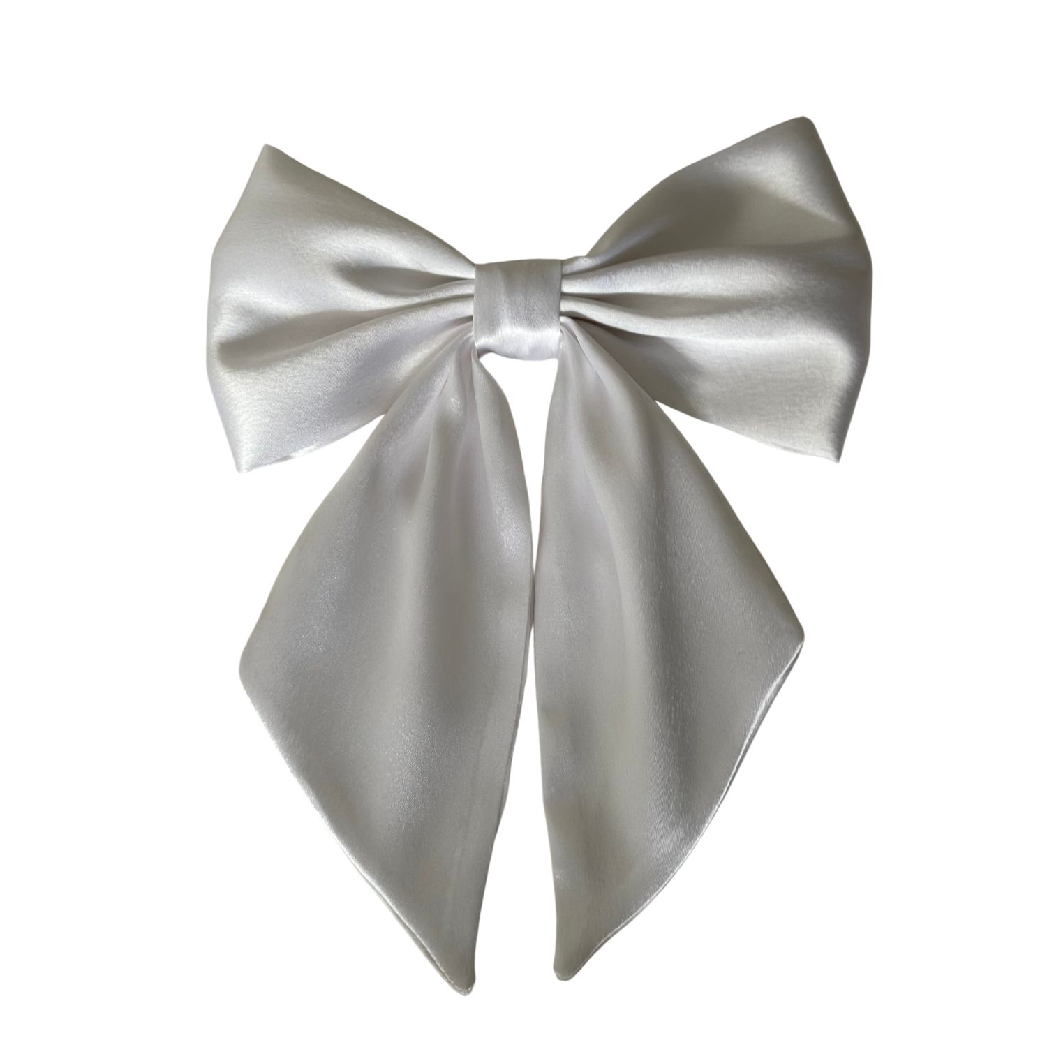 Women’s Hair Bow Clip - White Sylki