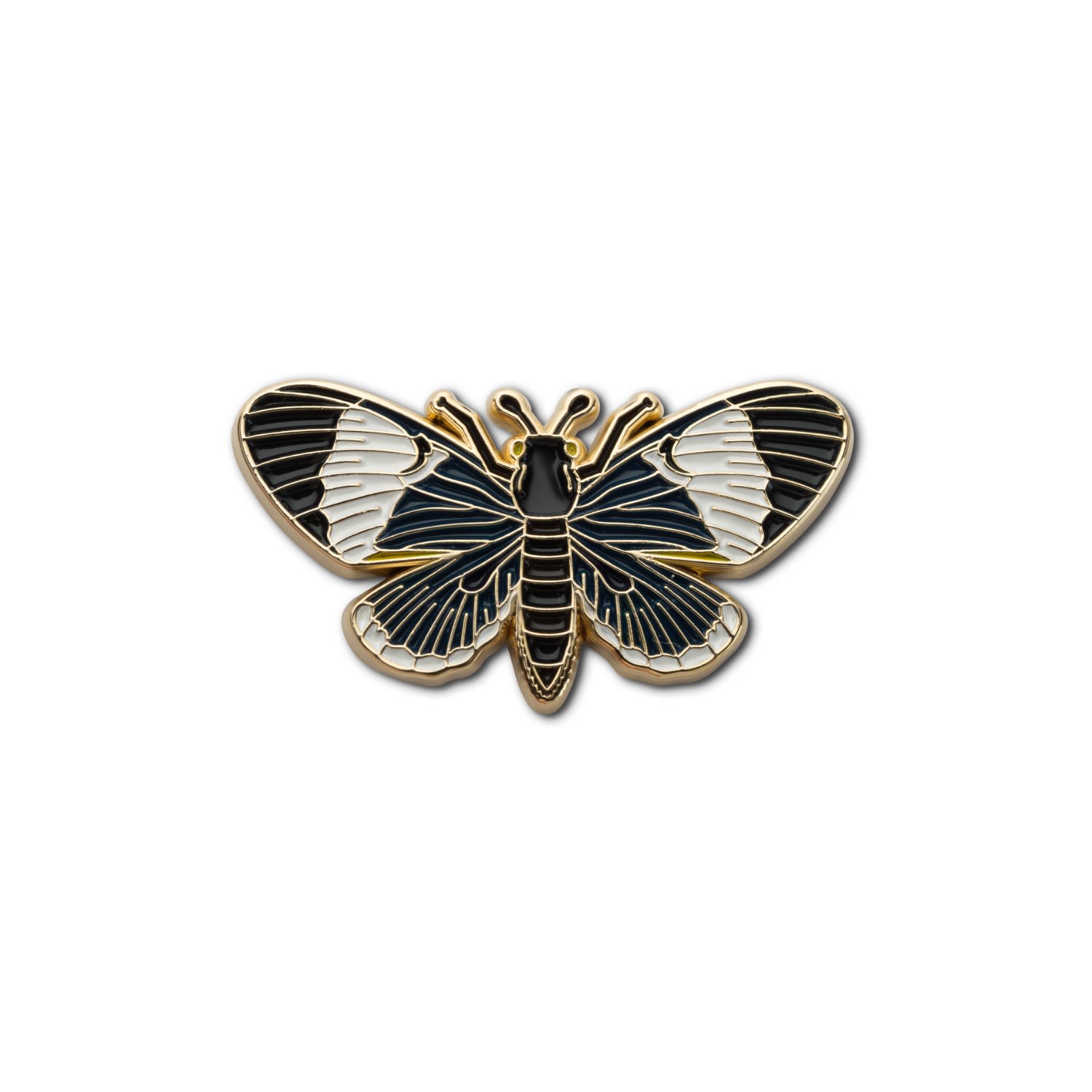 Make Heads Turn Women's Black Enamel Pin Night Moth