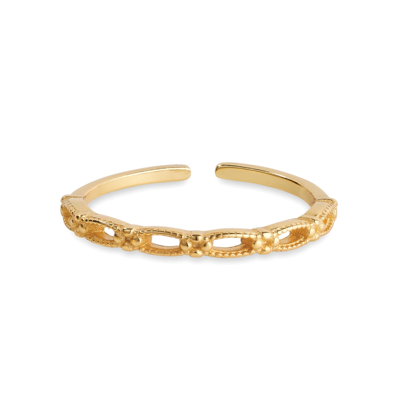Elk & Bloom Women's Gold Promise Link Stacking Ring