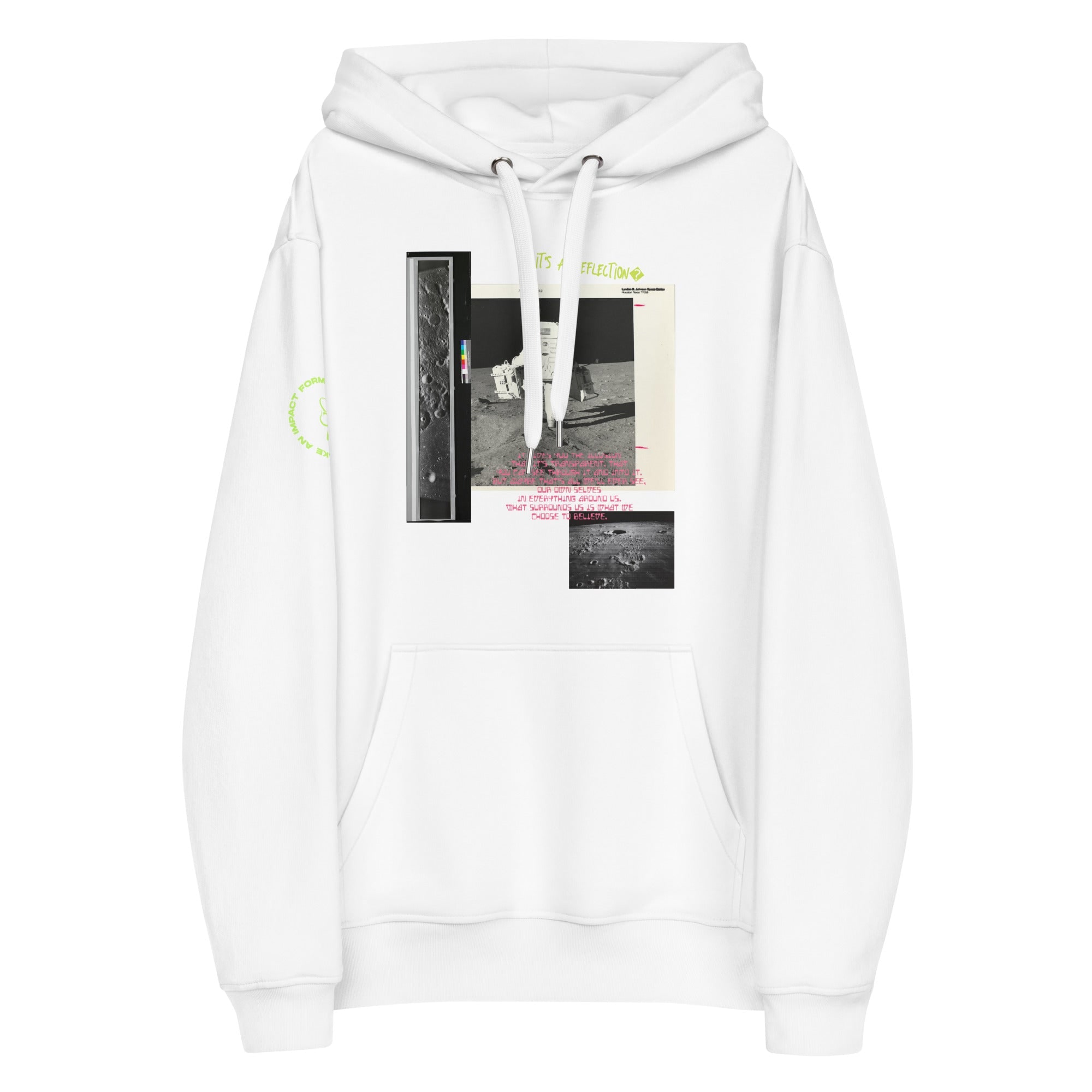 Formula S7 Reflection Of Self, Man On The Moon Premium Eco Hoodie White In White