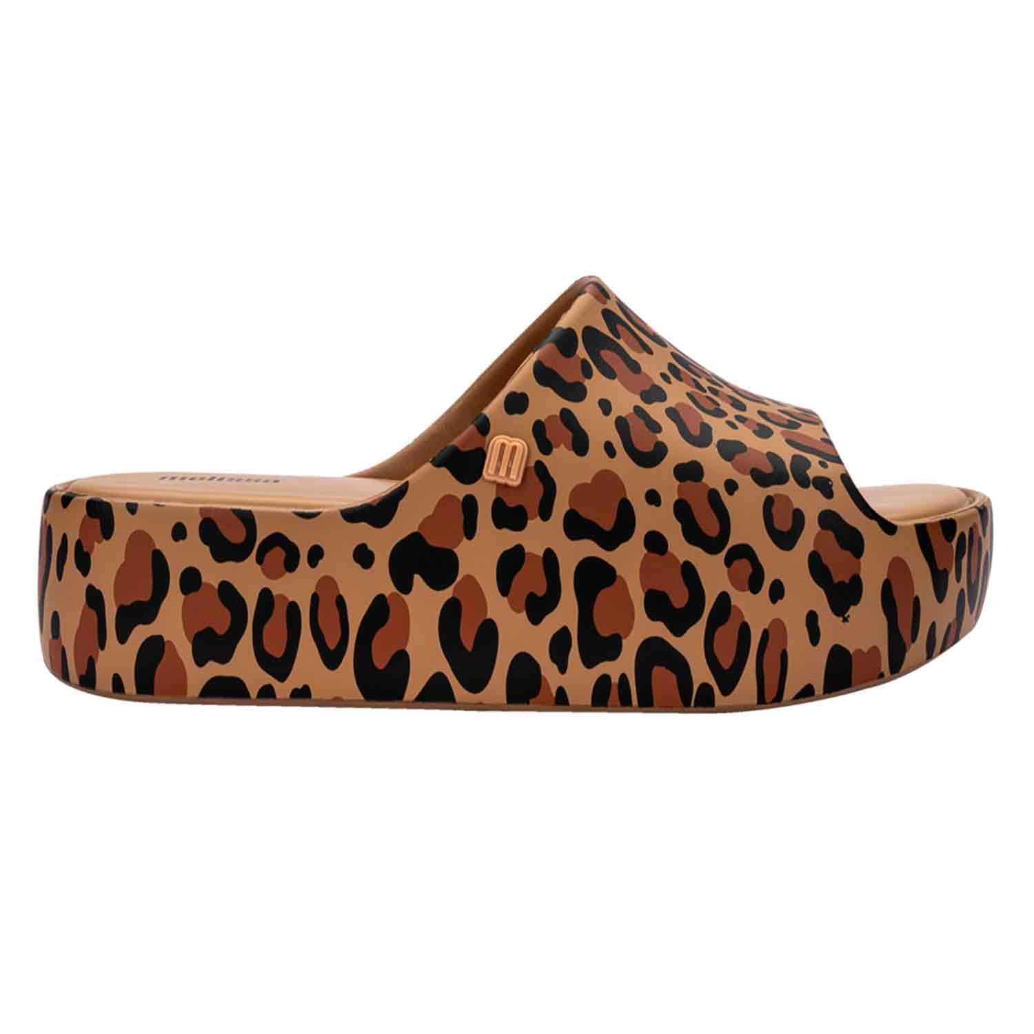 Melissa Free Platform Jelly Slide In Cheetah, Women's At Urban Outfitters In Brown