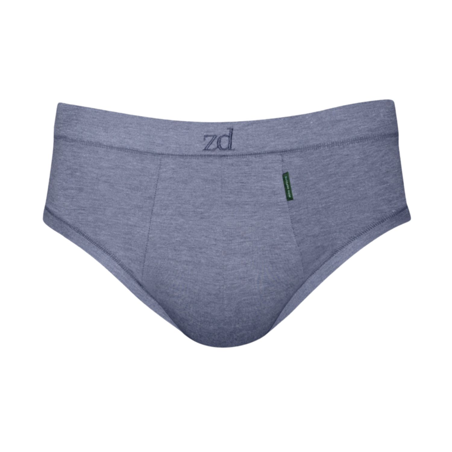 Zd Zero Defects Men's Mini Briefs Egyptian Cotton - Premium Comfort - Color Denim Blue In Blue
