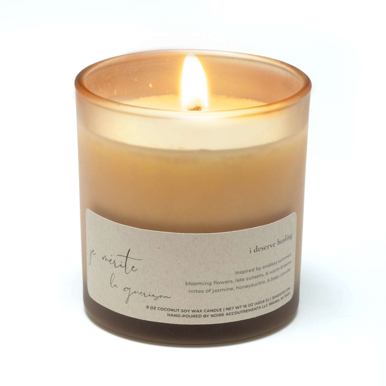 Je Mérite (i Deserve) Neutrals Je Mérite La Guerison, I Deserve Healing Affirmation Candle In White