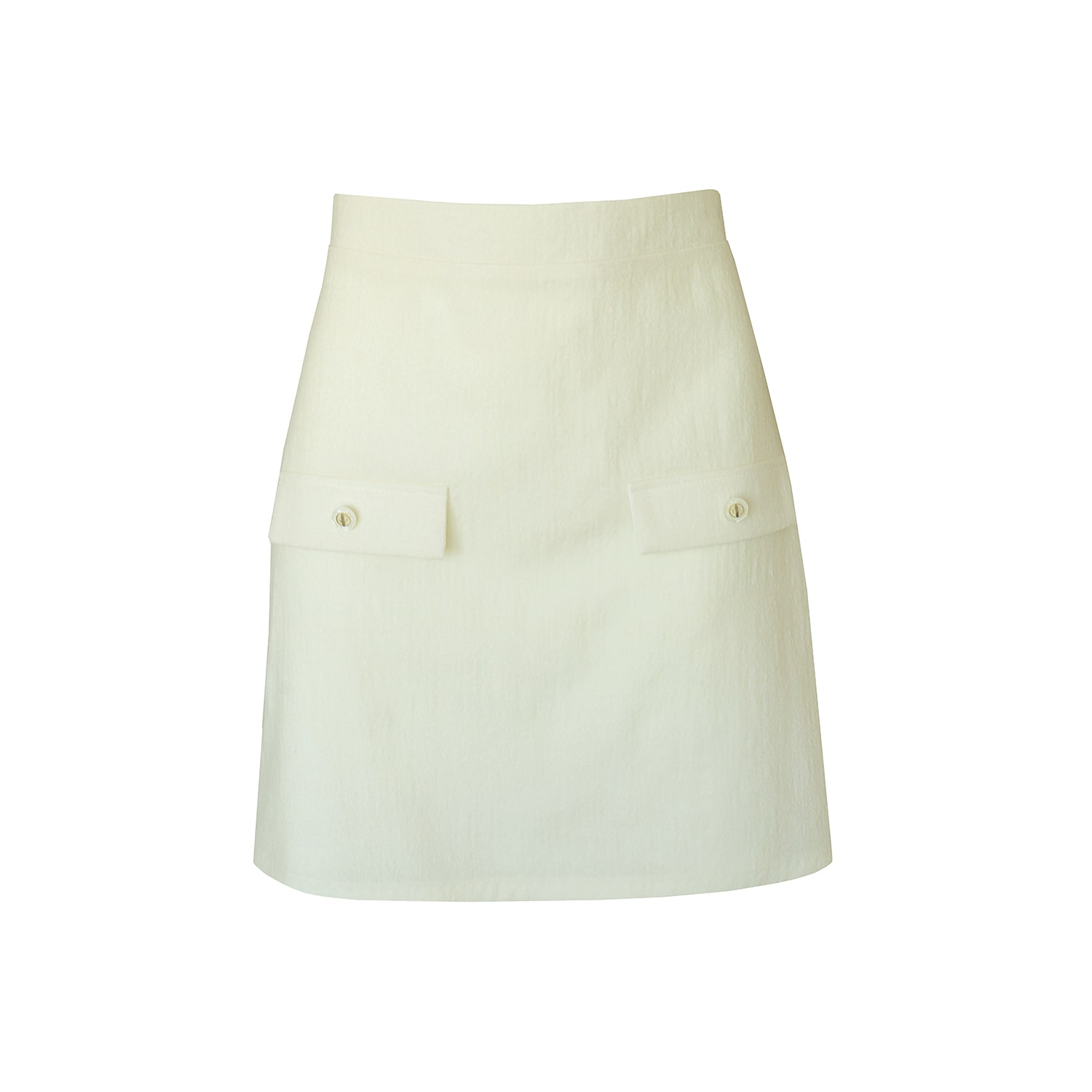 2kstyle Women's Neutrals Rita A-line Buttoned Wool-blend Mini Skirt - Cream In White