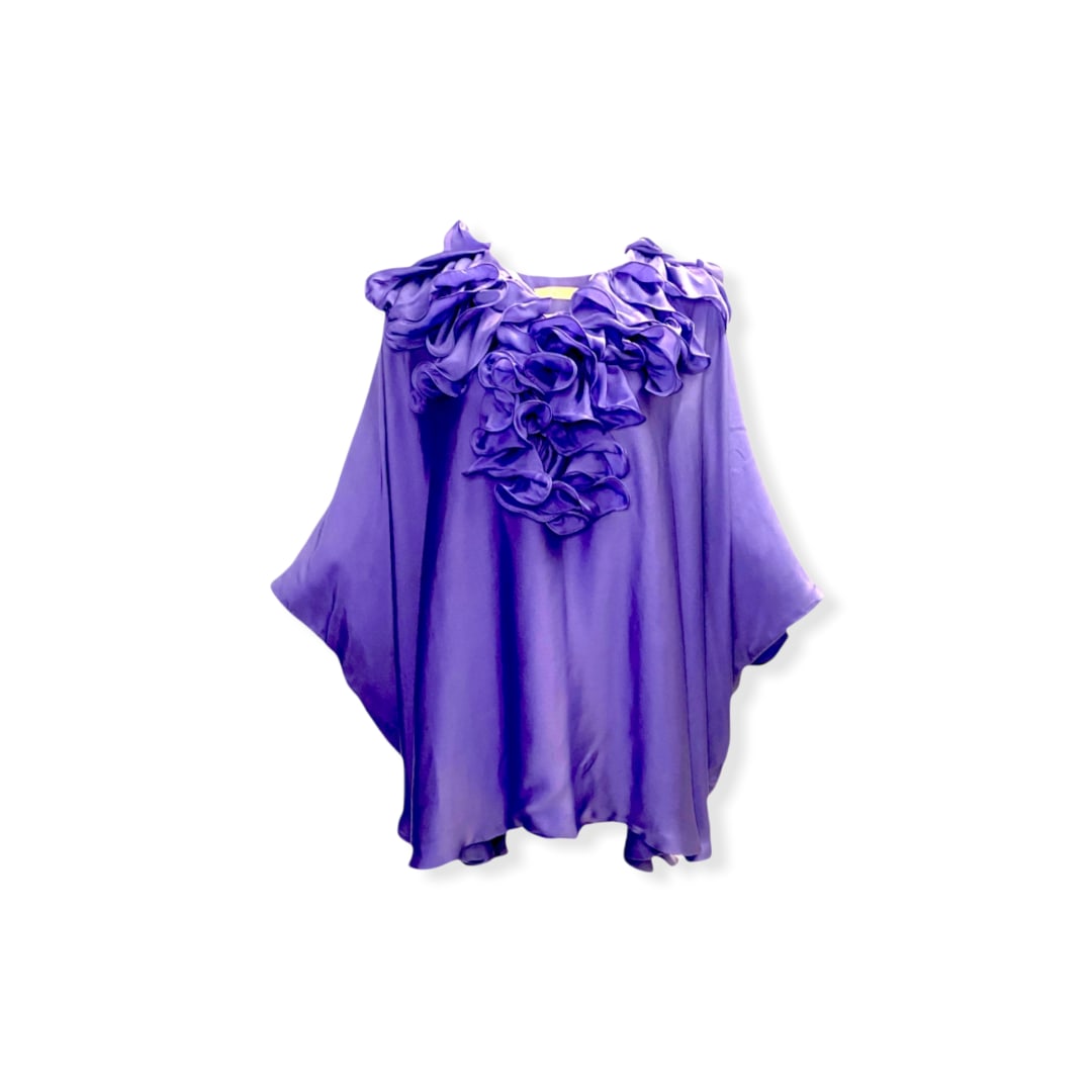 Women’s Pink / Purple Bluebell Poetry Poncho One Size Julia Clancey