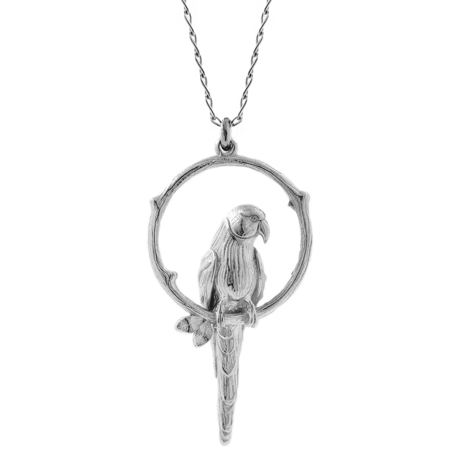 Lee Renee Women's Parakeet Necklace – Large, Upright - Silver In Silver