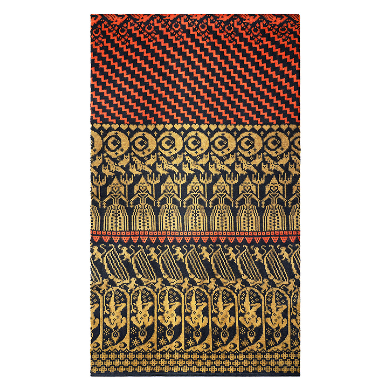 Handmade In Bridge Women's "arcana Knitted Fair Isle Merino Shawl"