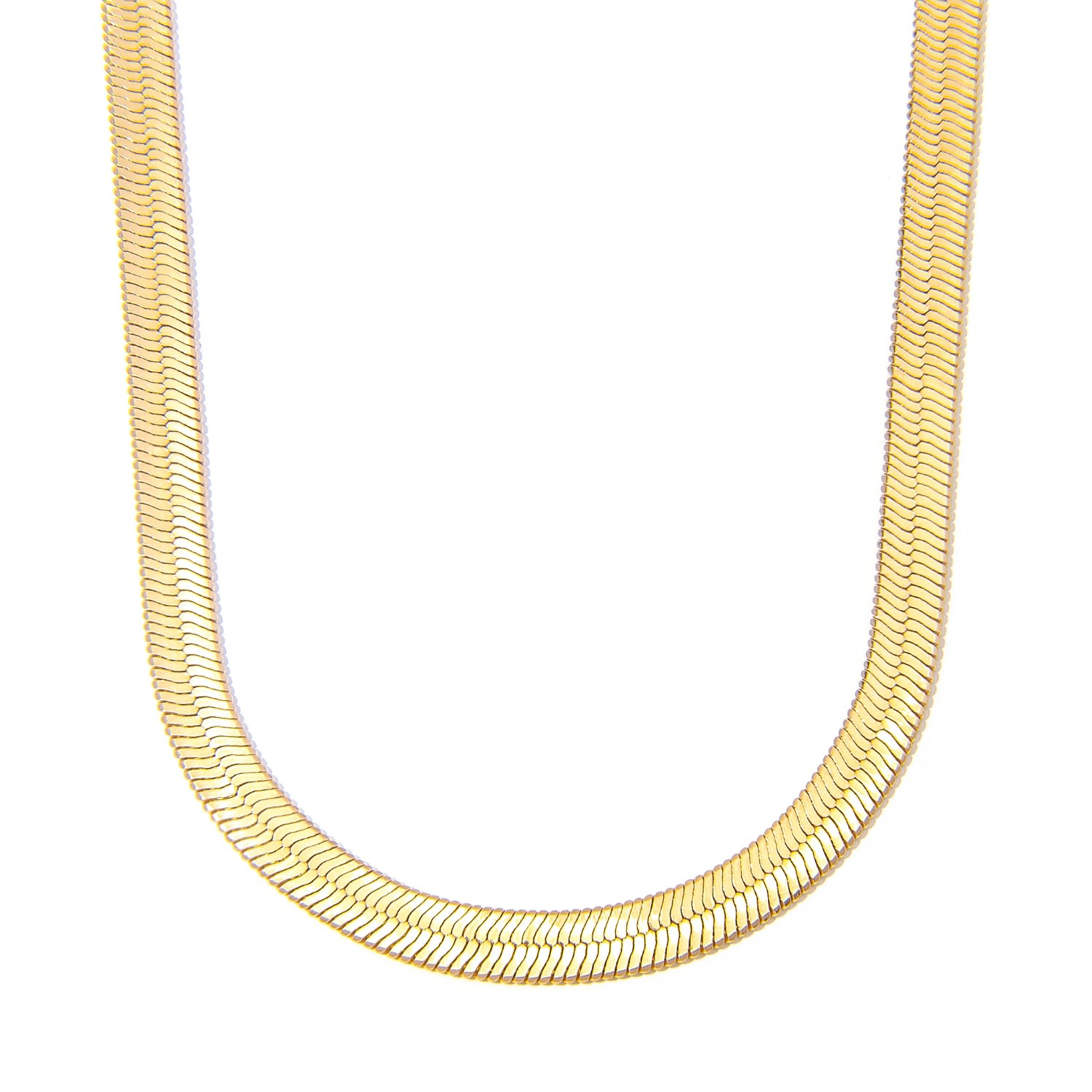 Women’s Gold Filled Herringbone Chain - Large The Essential Jewels