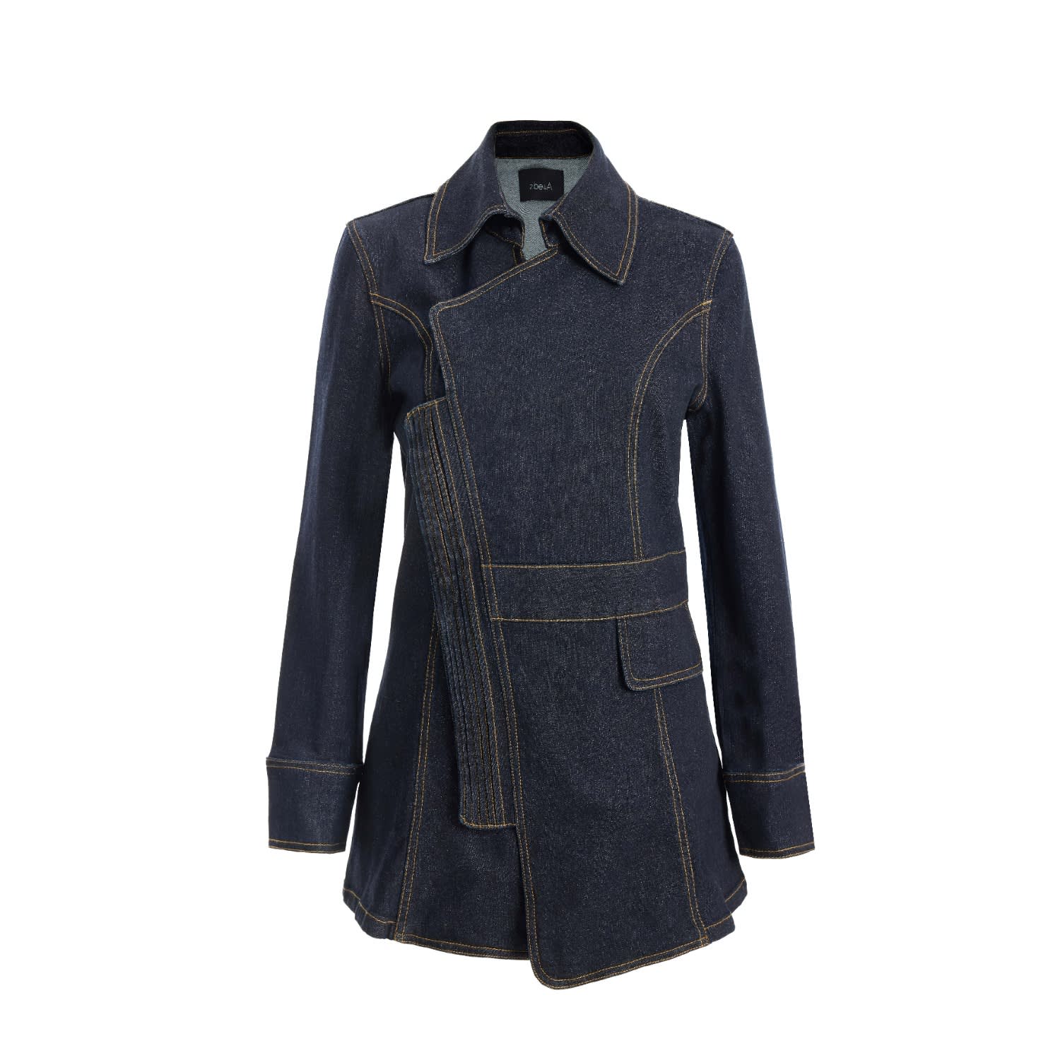 2be4a Blue Women's Double Breasted Denim Jacket