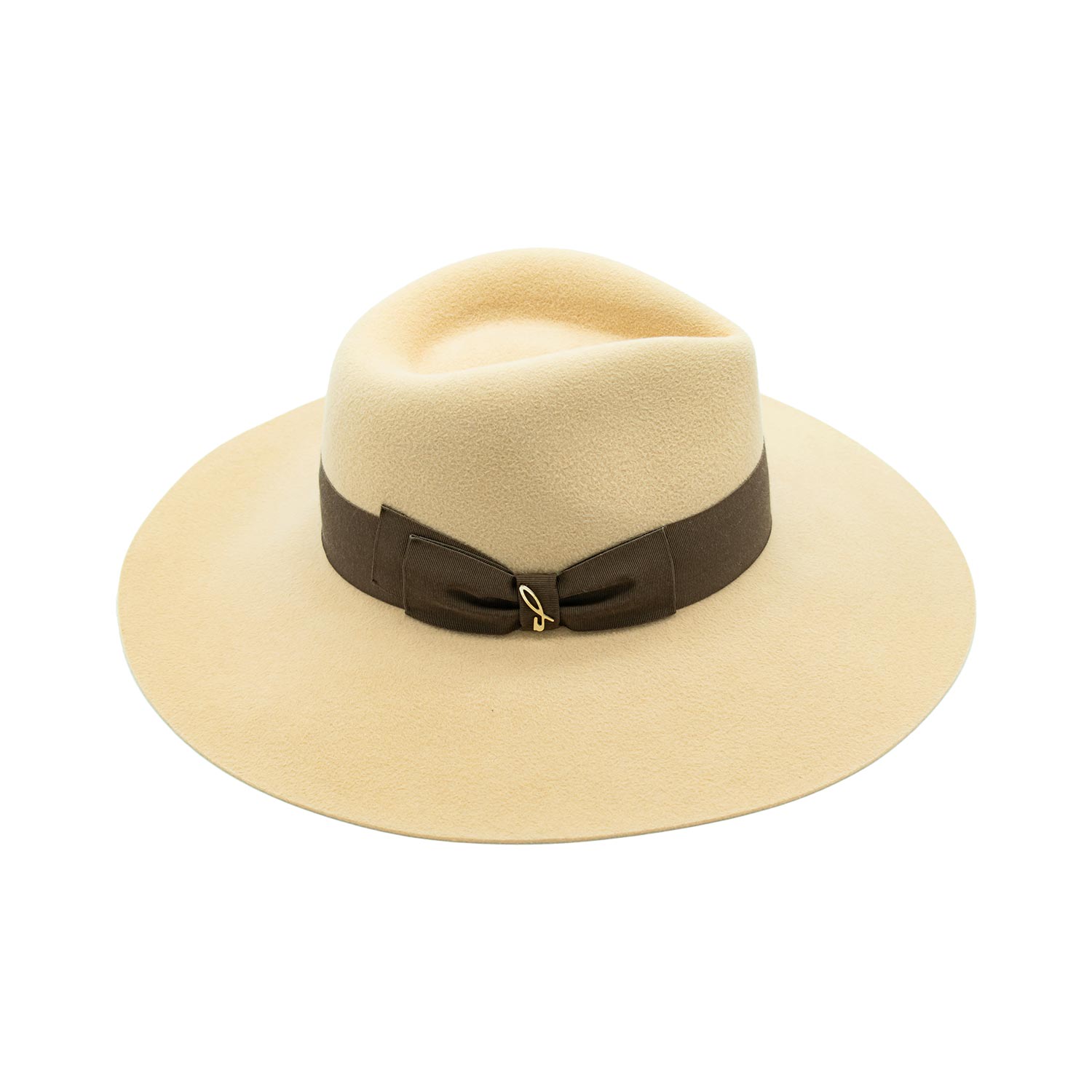 Women's Neutrals Creme White Wide-Brim Lapin Felt Hat | 60Cm | Doria 1905