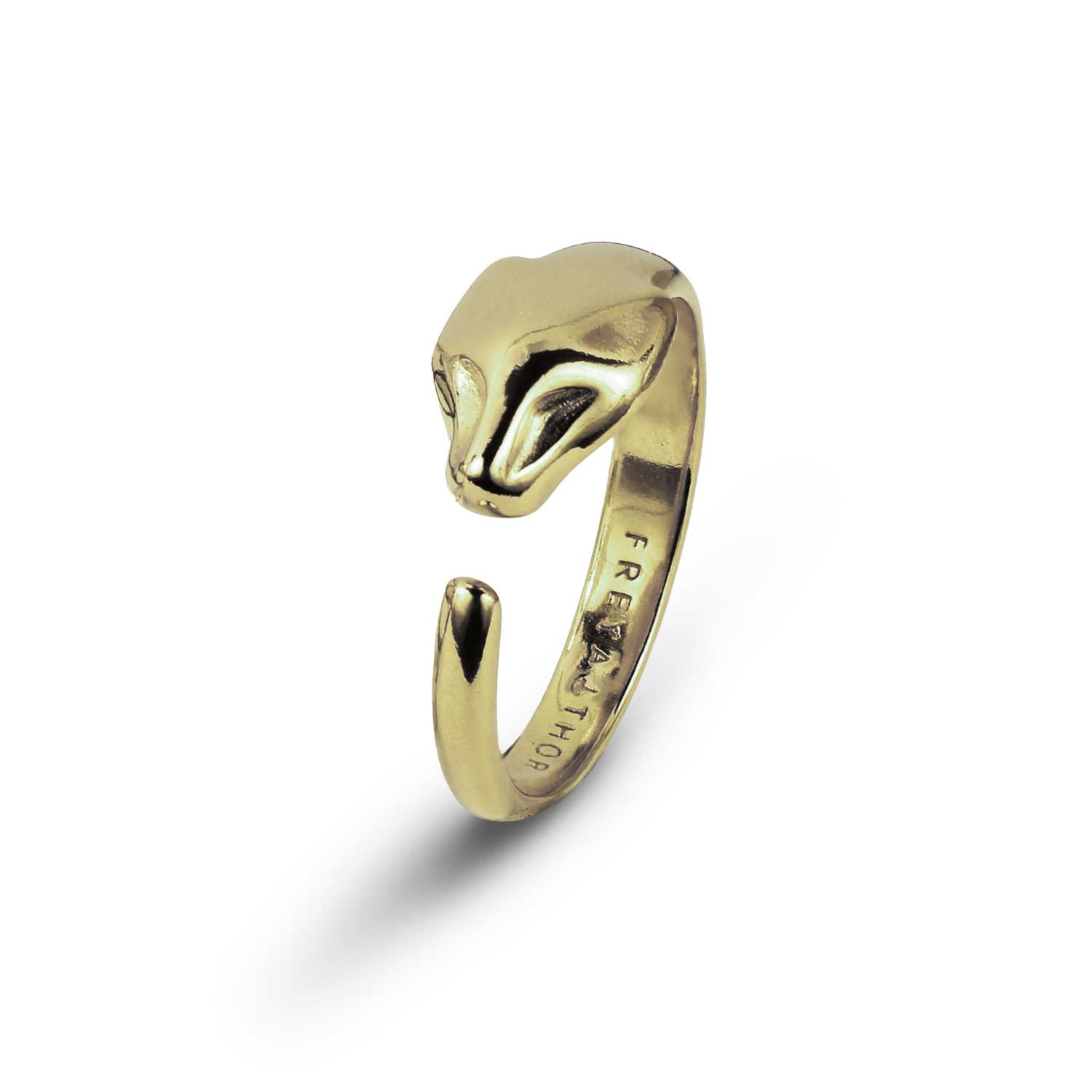 Freya & Thor Of Sweden Women's Lynx Ring - Vermeil Gold - Open End In Gold