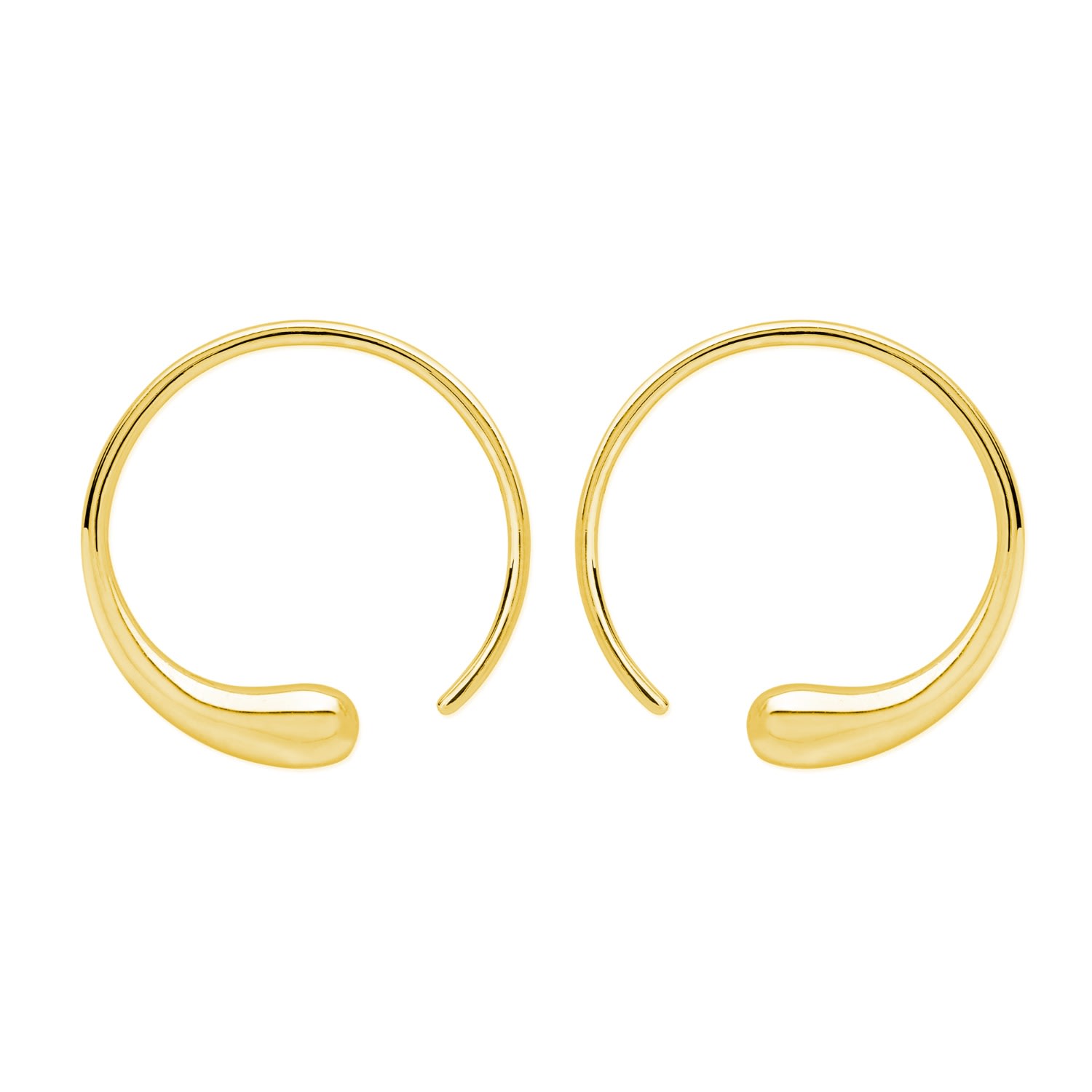 Women’s Large Luna Hoop Earrings In Gold Vermeil Lucy Quartermaine