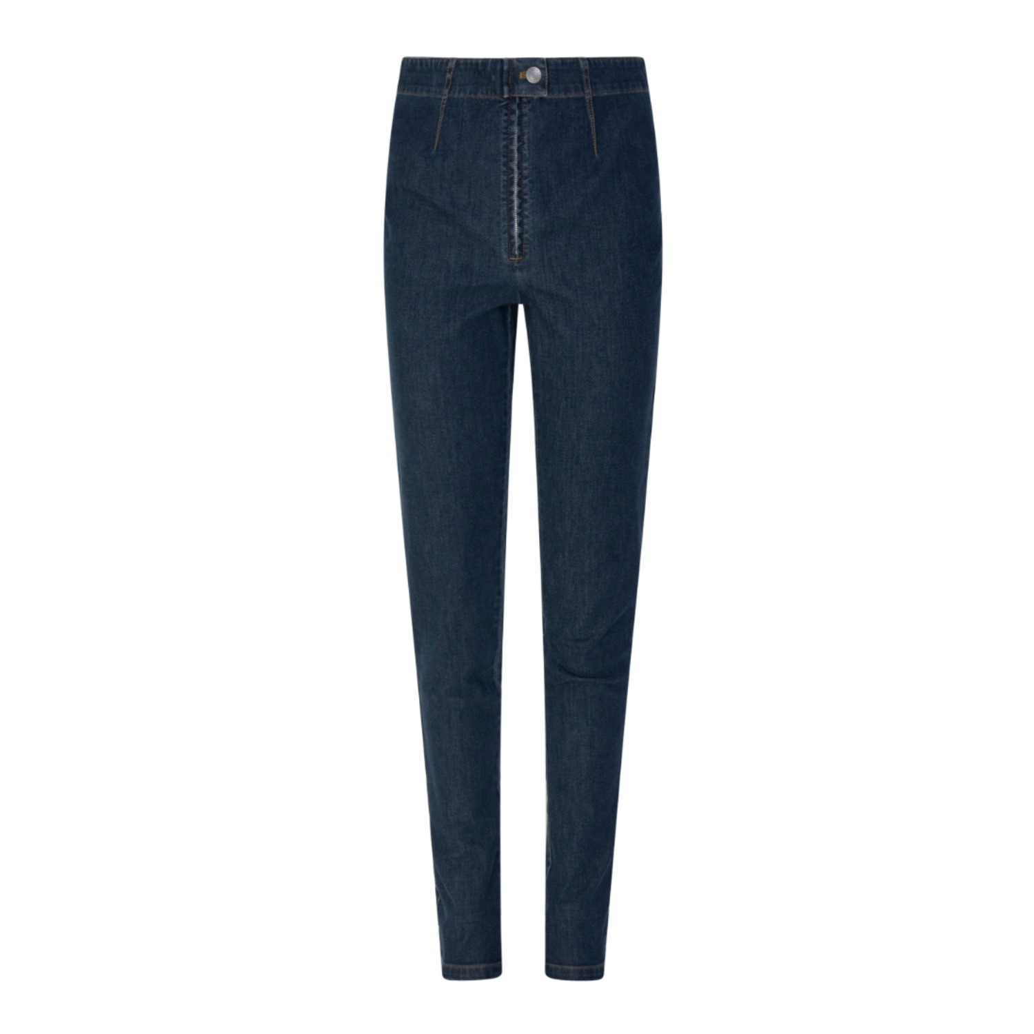 Circular Path Ankle Crop Skinny Jeans - Midnight Blue In Blue