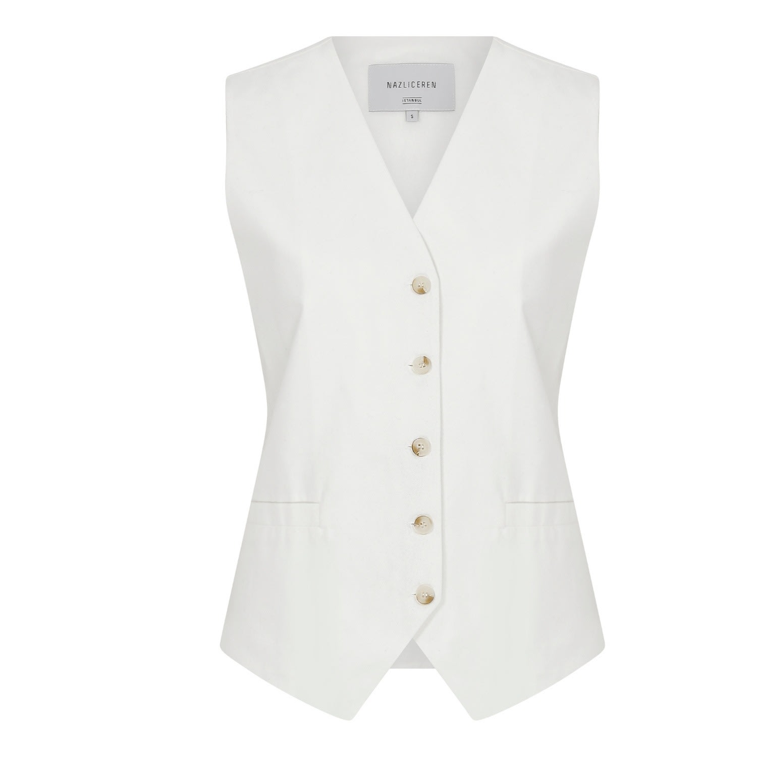 Nazli Ceren Women's Bea Vestcoat In White In White