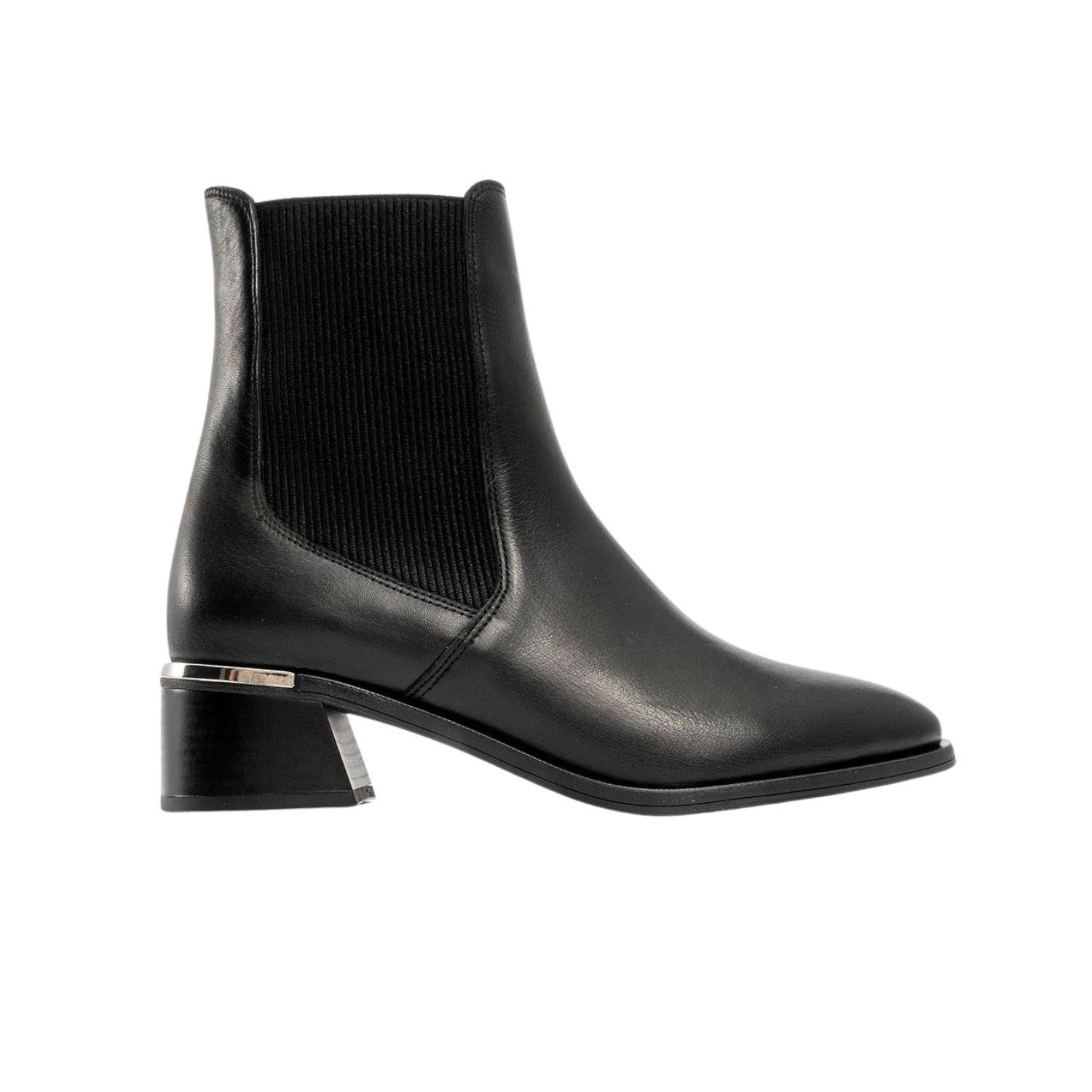 Forever & Always Shoes Neiva Leather Chelsea Boot In Black