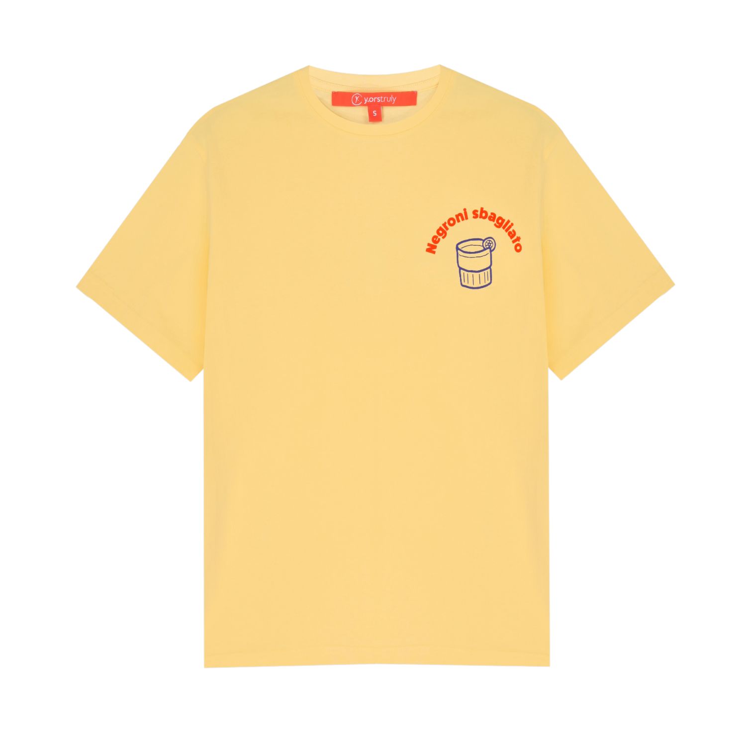 Yorstruly Women's Yellow / Orange Negroni Sbagliato T-shirt - Pale Banana Yellow In Yellow/orange
