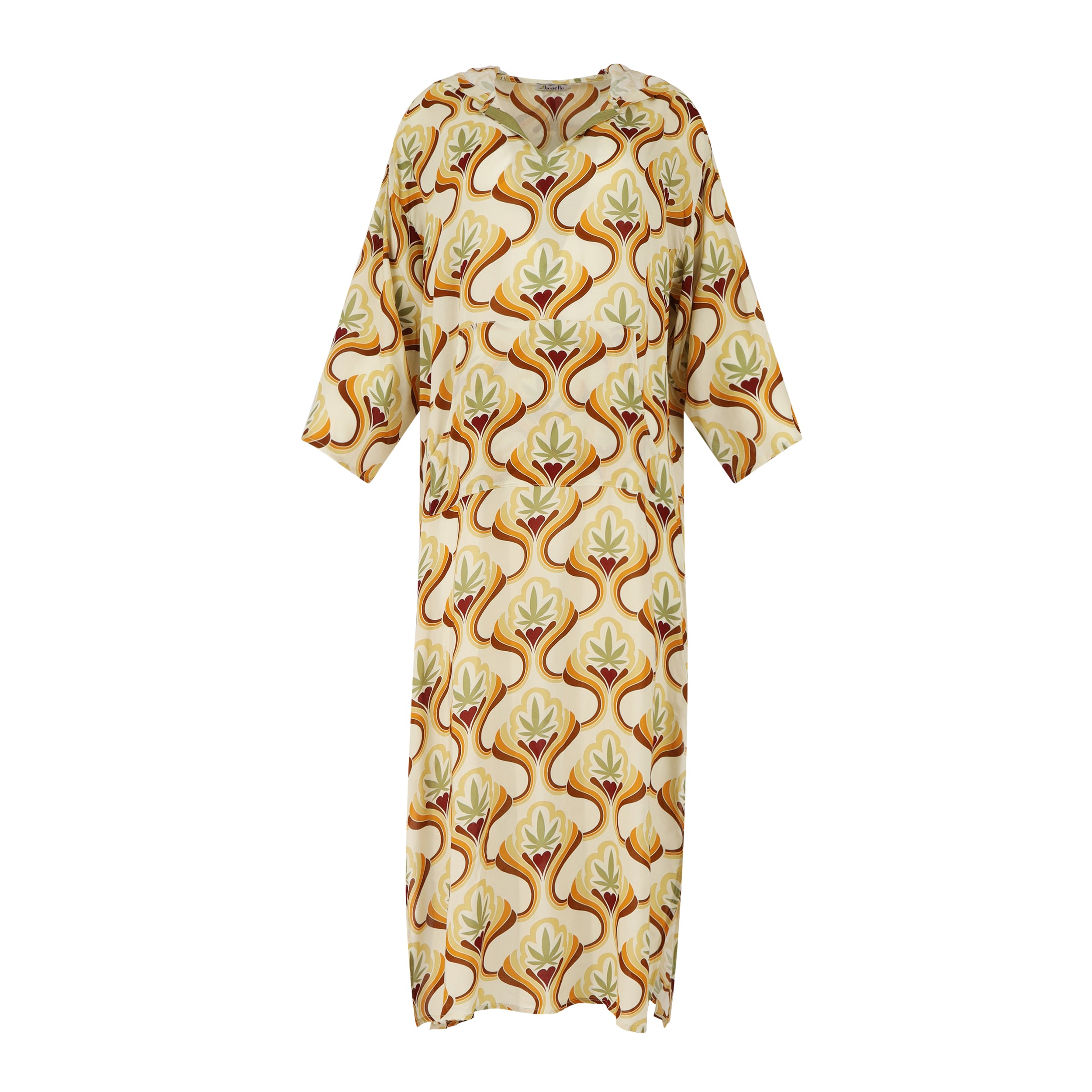 Henelle Women's Green / Yellow / Orange Higher State Kaftan In Green/yellow/orange