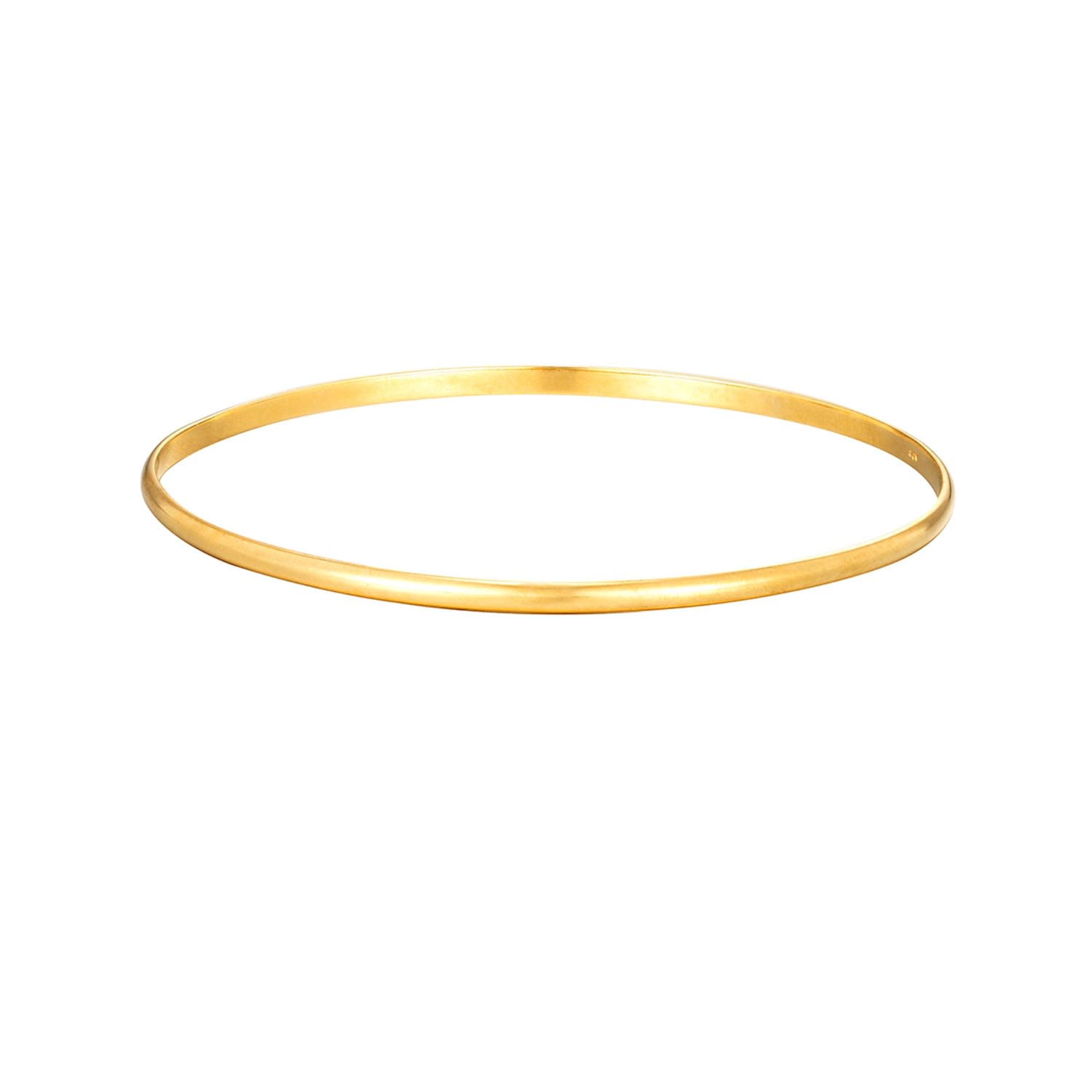 Women’s 22Ct Gold Vermeil Minimalist Plain Curve Bangle Seol + Gold