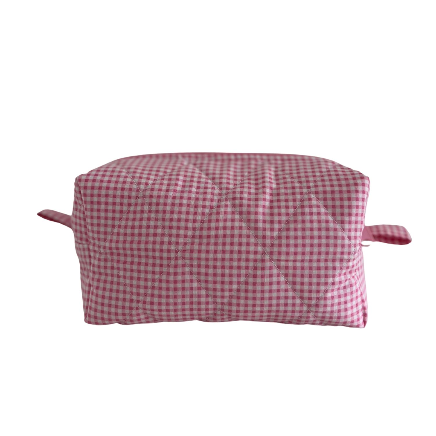 Women’s Pink / Purple / White Makeup Bag Pink Gingham Medium Sylki