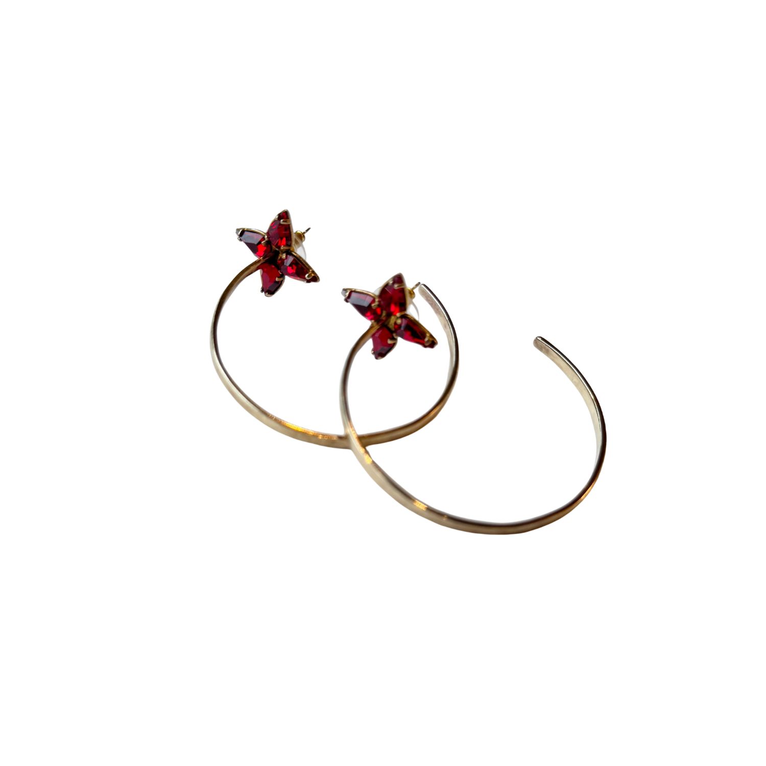 Iskra Women's Red / Gold Embrace Earrings - Gold & Red In Multi
