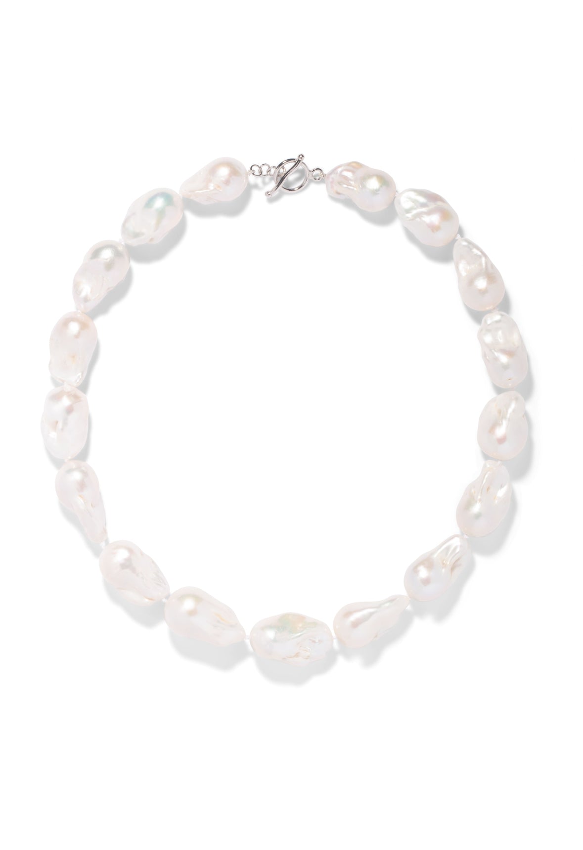 The Pink Reef Women's White  Baroque Pearl Necklace