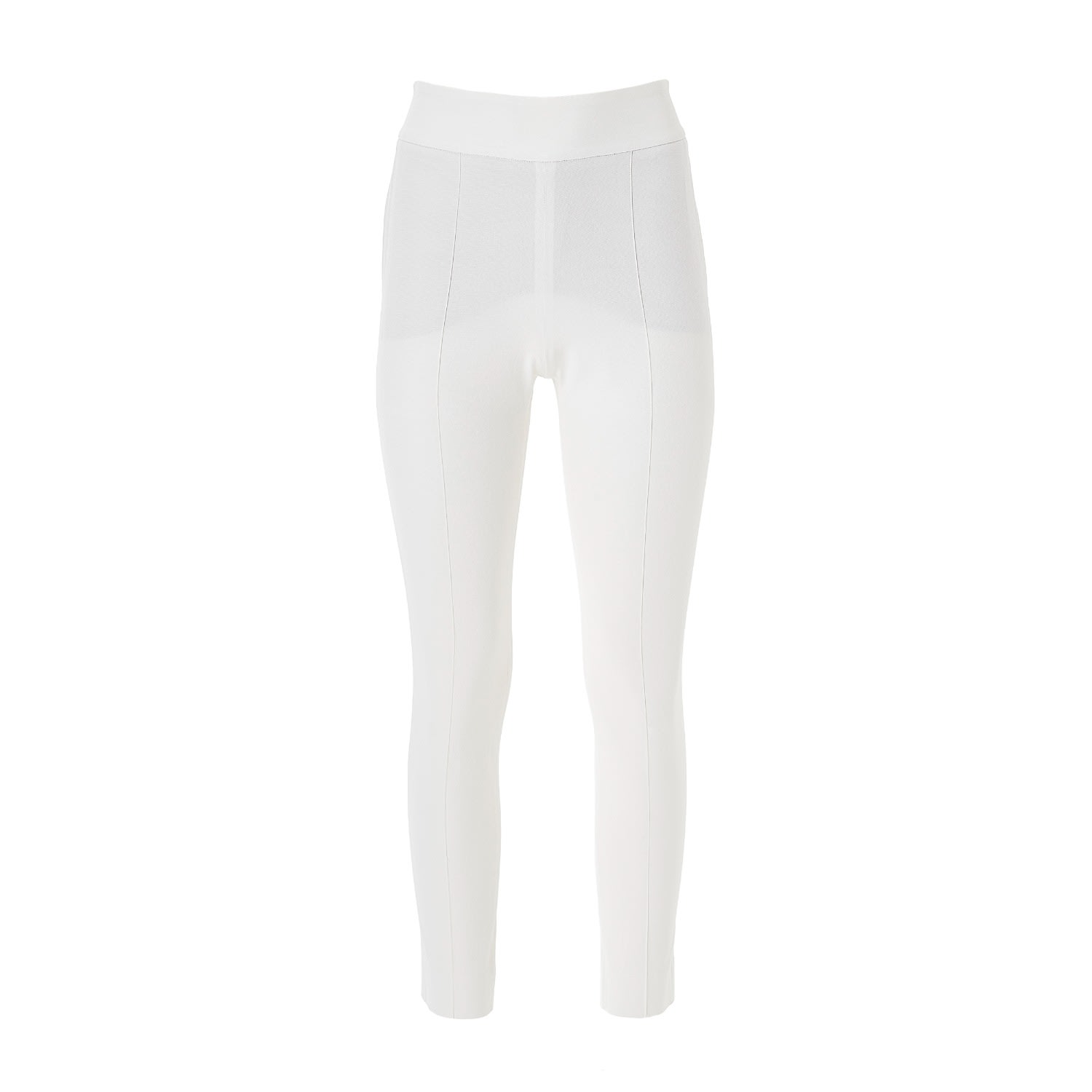 Lita Couture High-waisted White Trousers In White