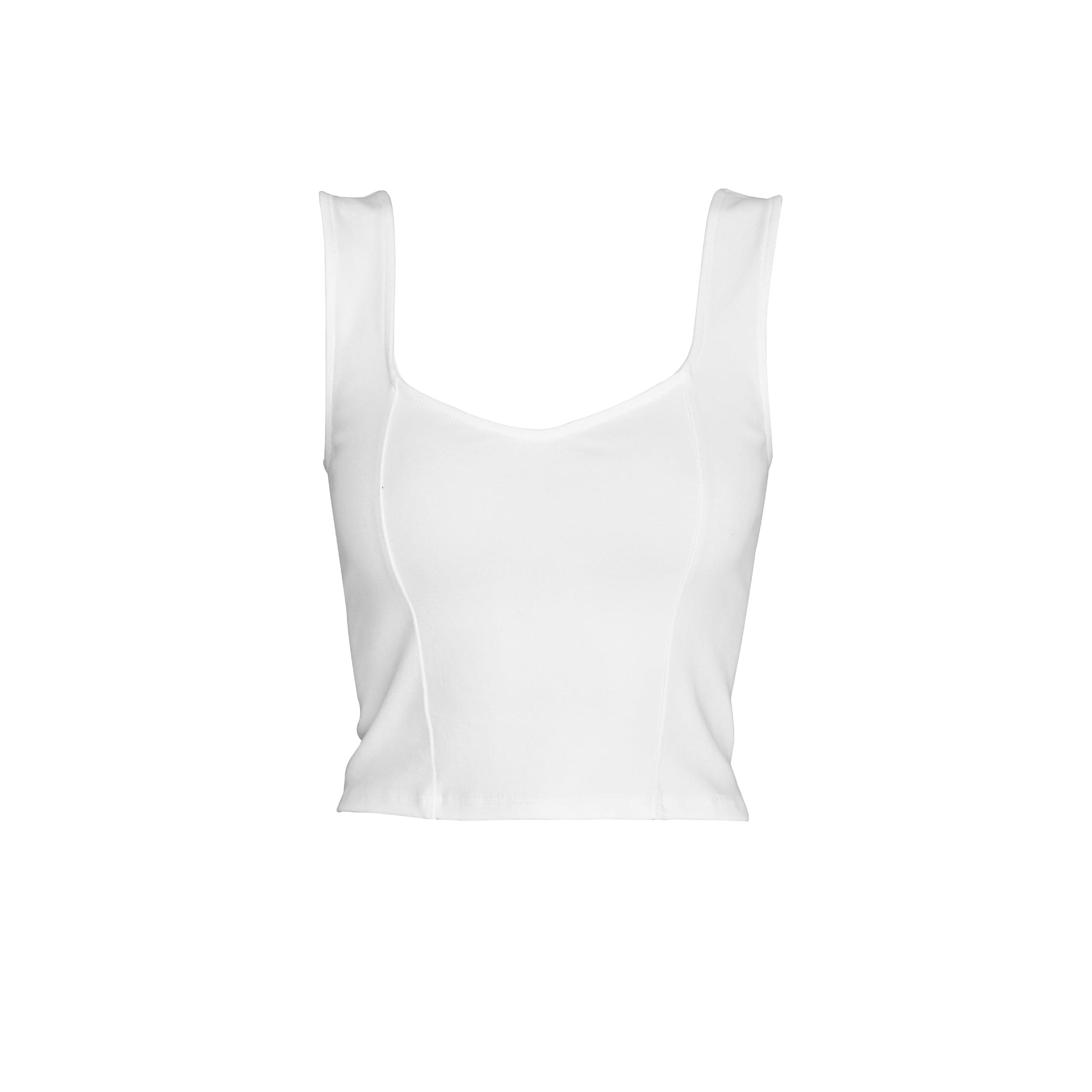 Women’s Black Josie Organic Cotton Sweetheart Tank - White Extra Small Lezat