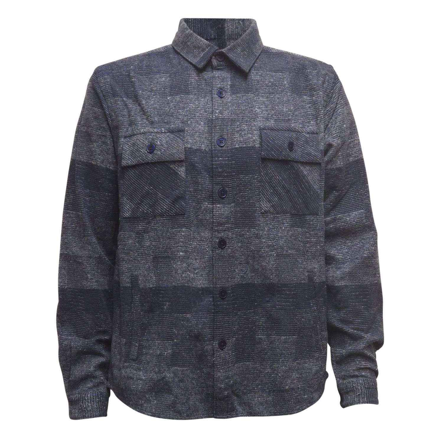 Vustra Men's Neutrals / Blue / Grey Cinder Shacket
