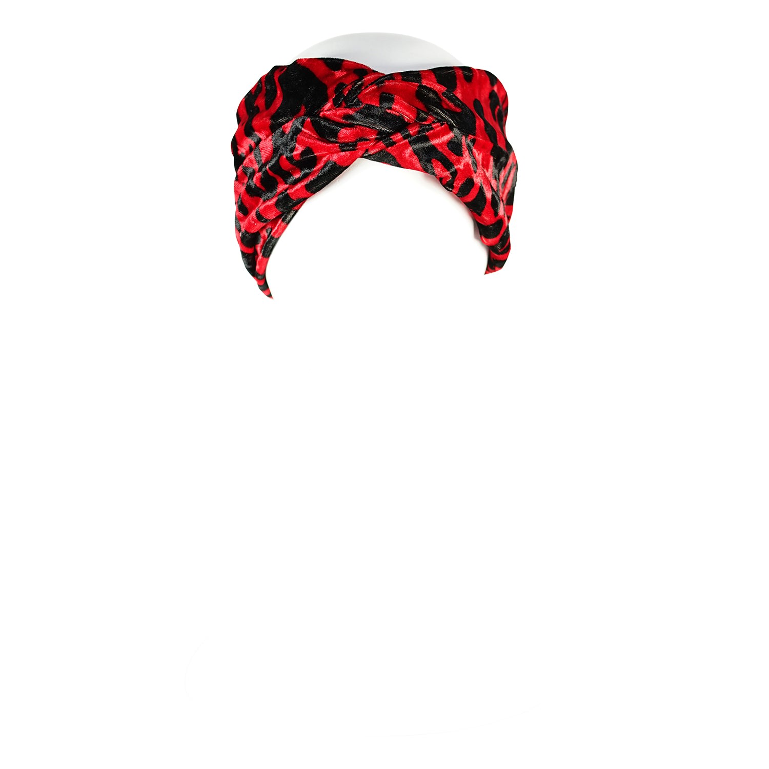 Jennafer Grace Women's Vanya Rouge Leopard Twist Headband In Red