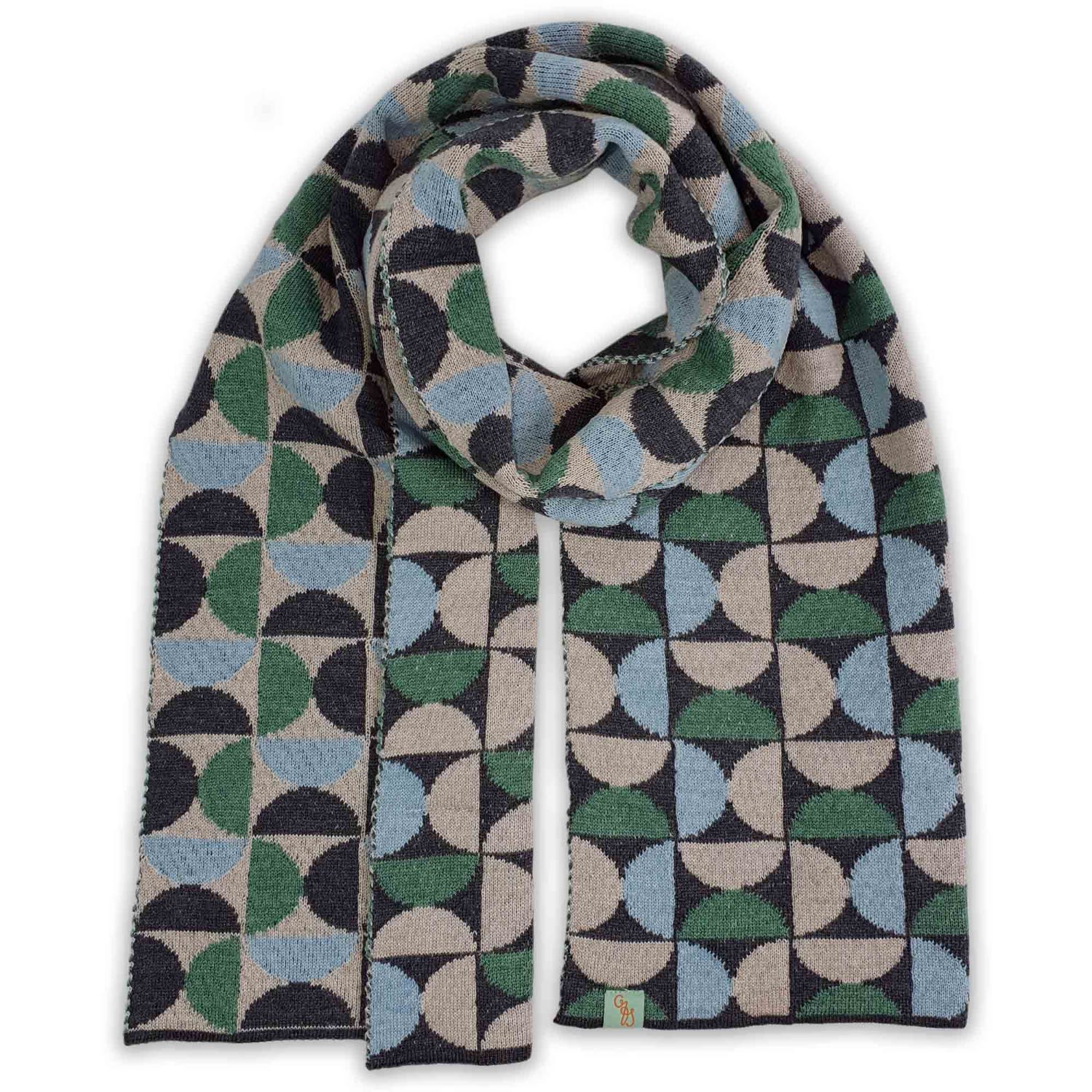 Women’s Green / Blue / Grey Scarves - Kinky - Charcoal, Aqua Marle Otto & Spike