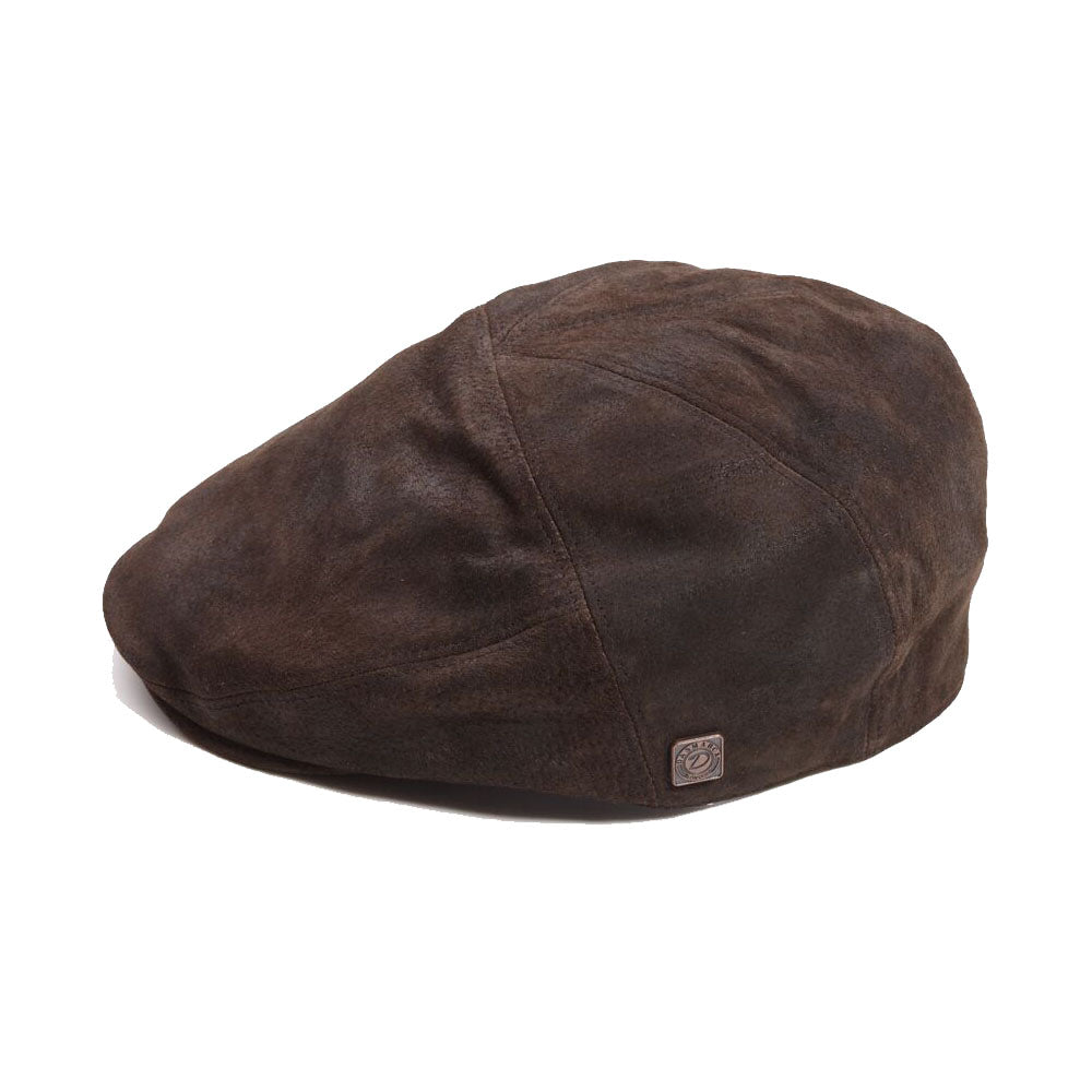 Alex Brown Suede Leather Cap For Men 55Cm Dasmarca Hats