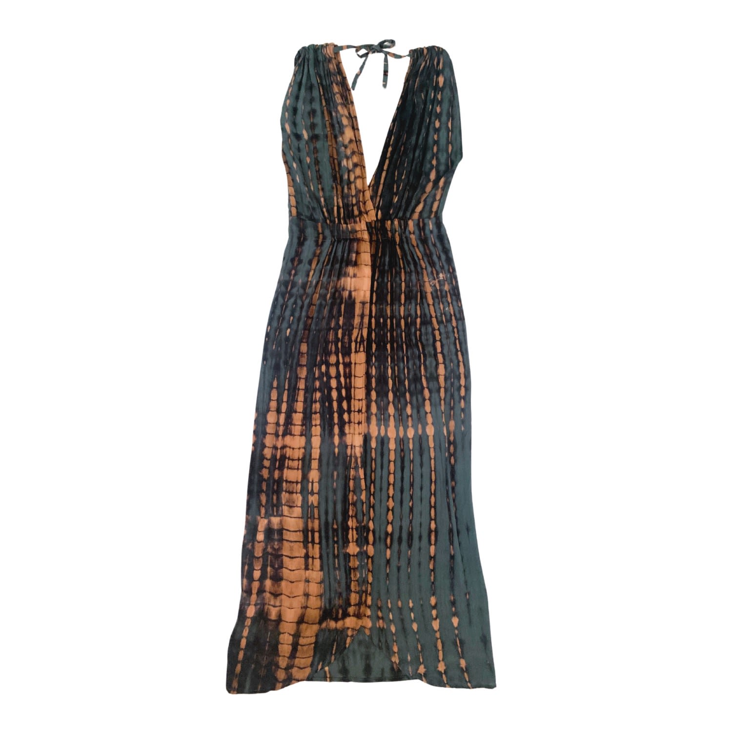 Pink Haley Women's Clara Maxi Slip Dress In Deep Sea Blue In Blue
