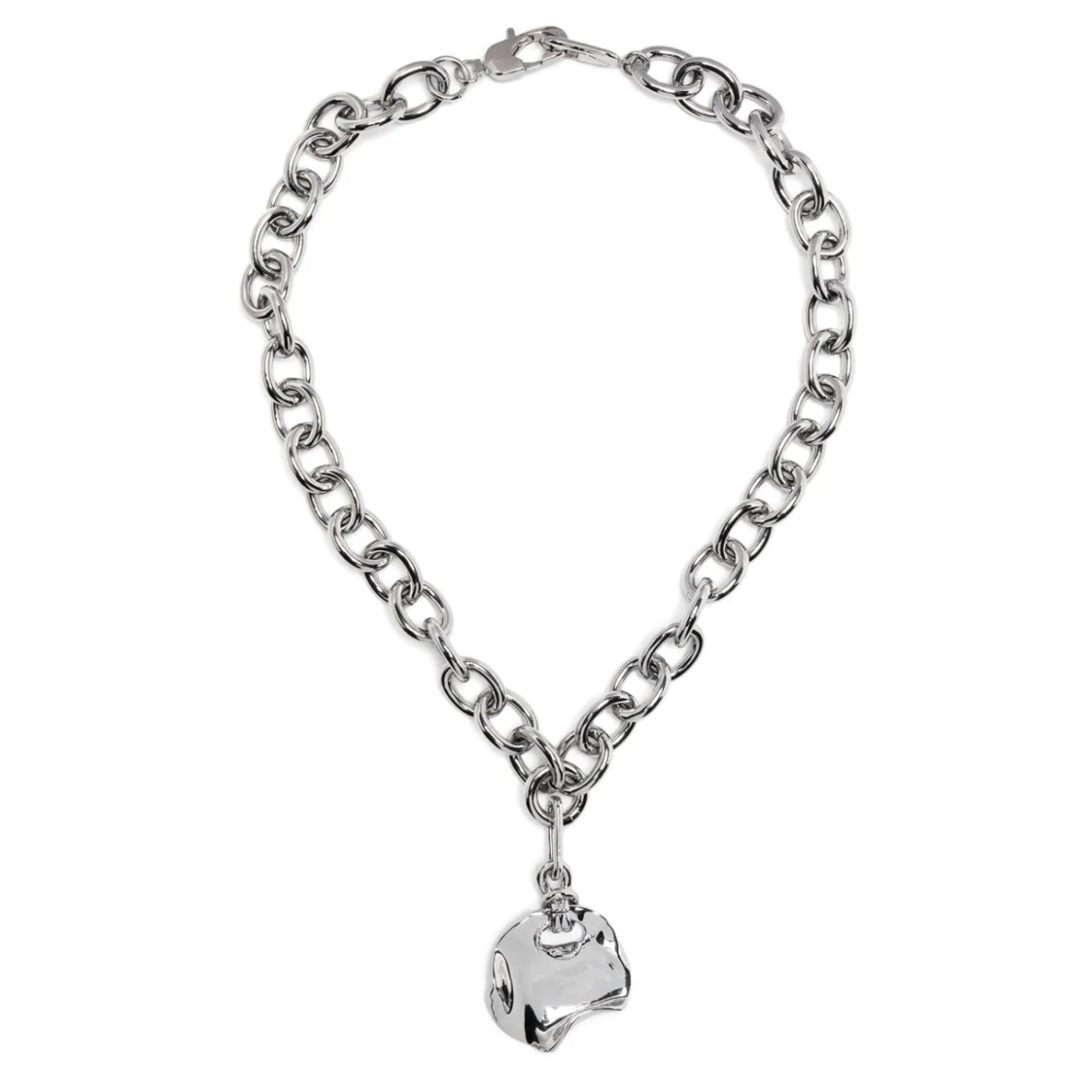 Women’s Desert Melted Coin Necklace - Silver Capsule Eleven