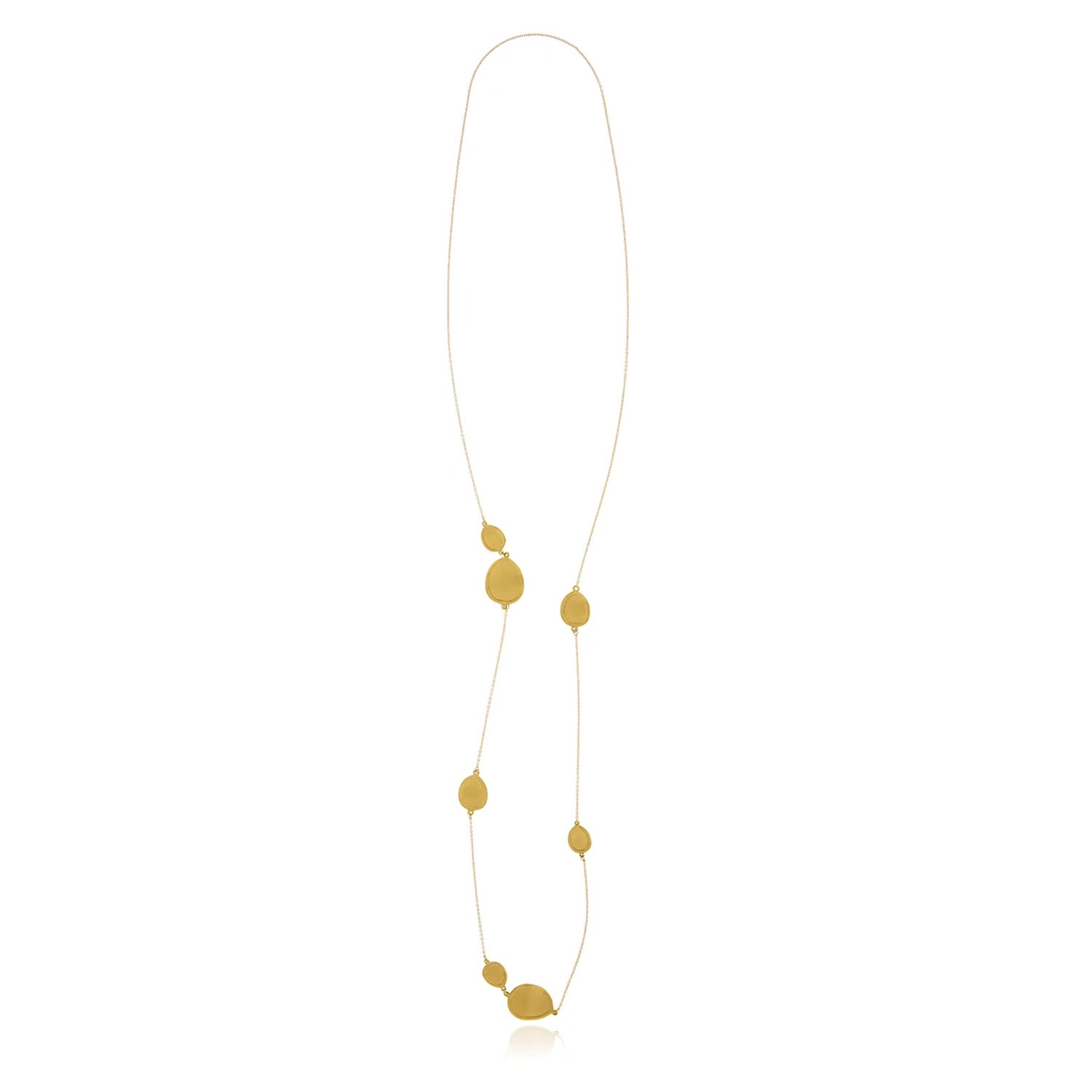 Women’s Gold Foil Long Necklace Georgina Jewelry