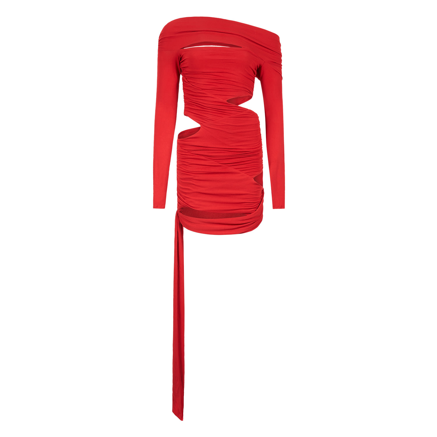 Egyptian Blue Women's Chilli Red Faux Wrap Dress In Red